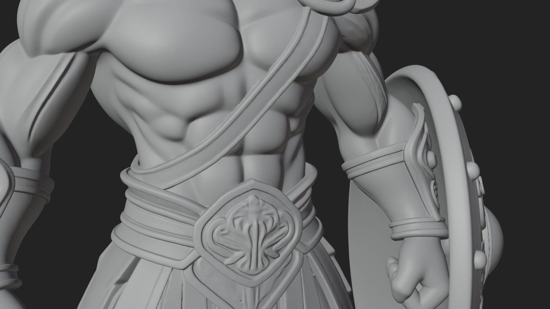 Greek Hoplite Warrior Statue Design 27 3D Print Model 3D Model