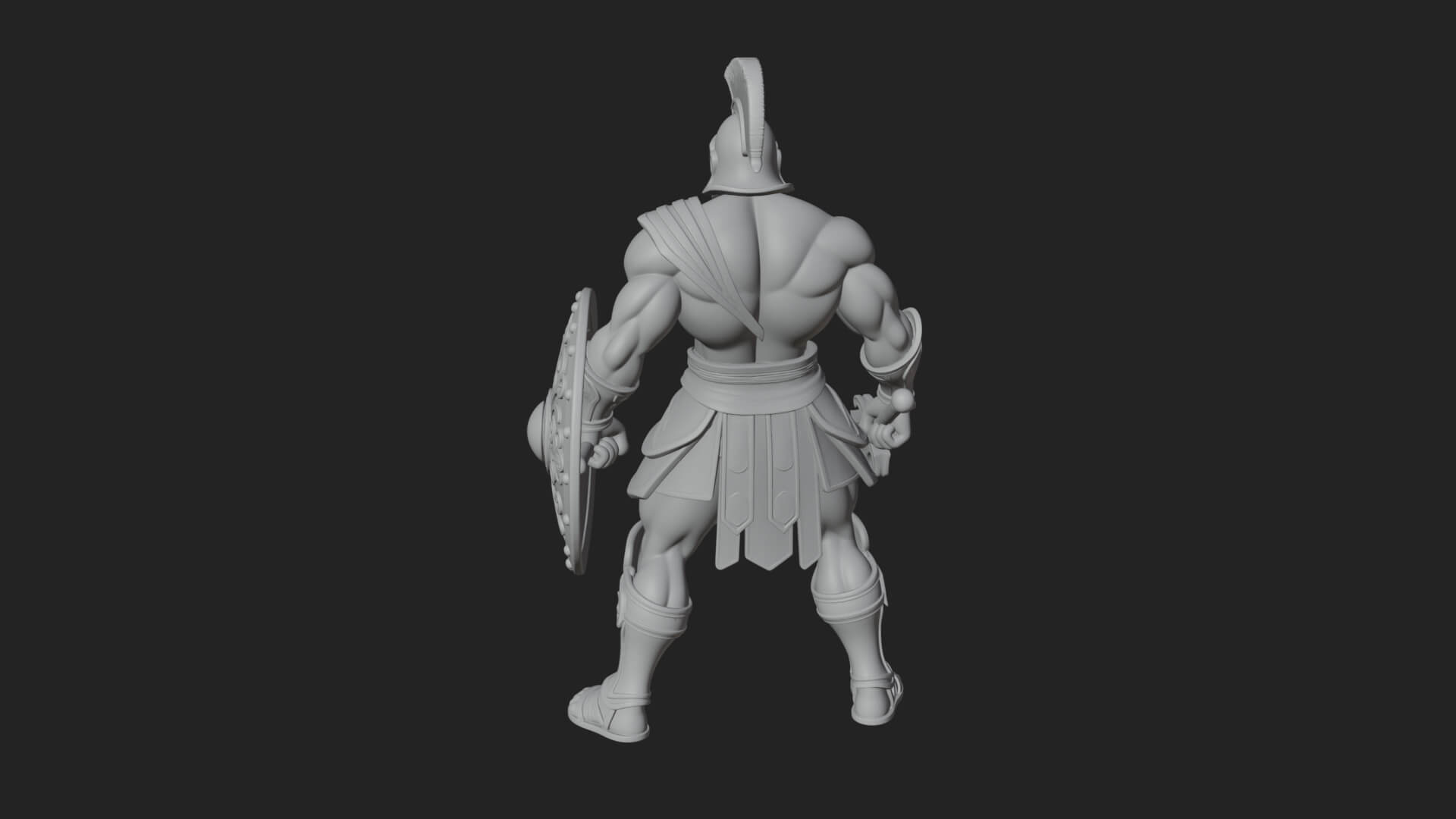 Greek Hoplite Warrior Statue Design 28 3D Print Model 3D Model