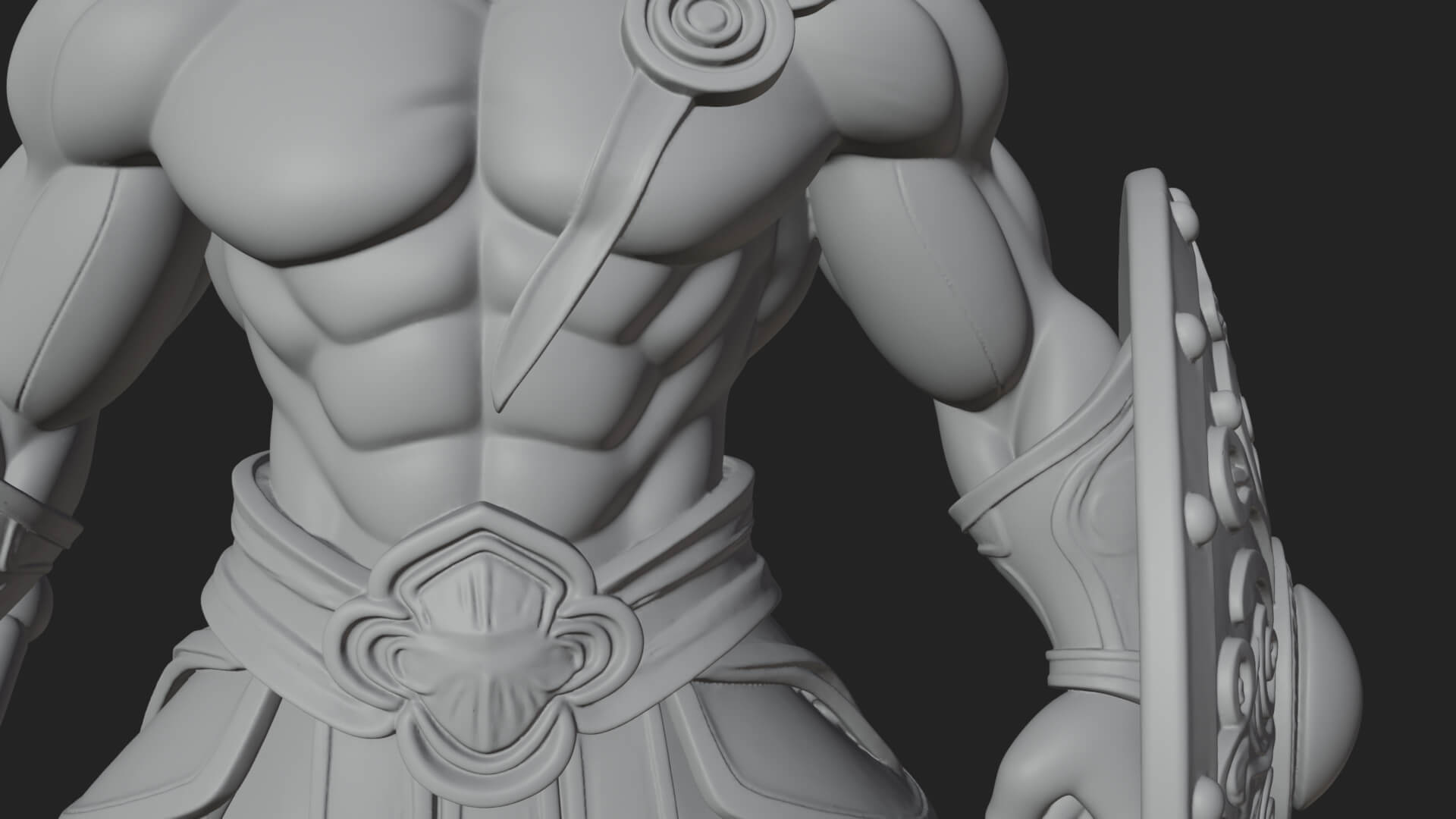 Greek Hoplite Warrior Statue Design 28 3D Print Model 3D Model