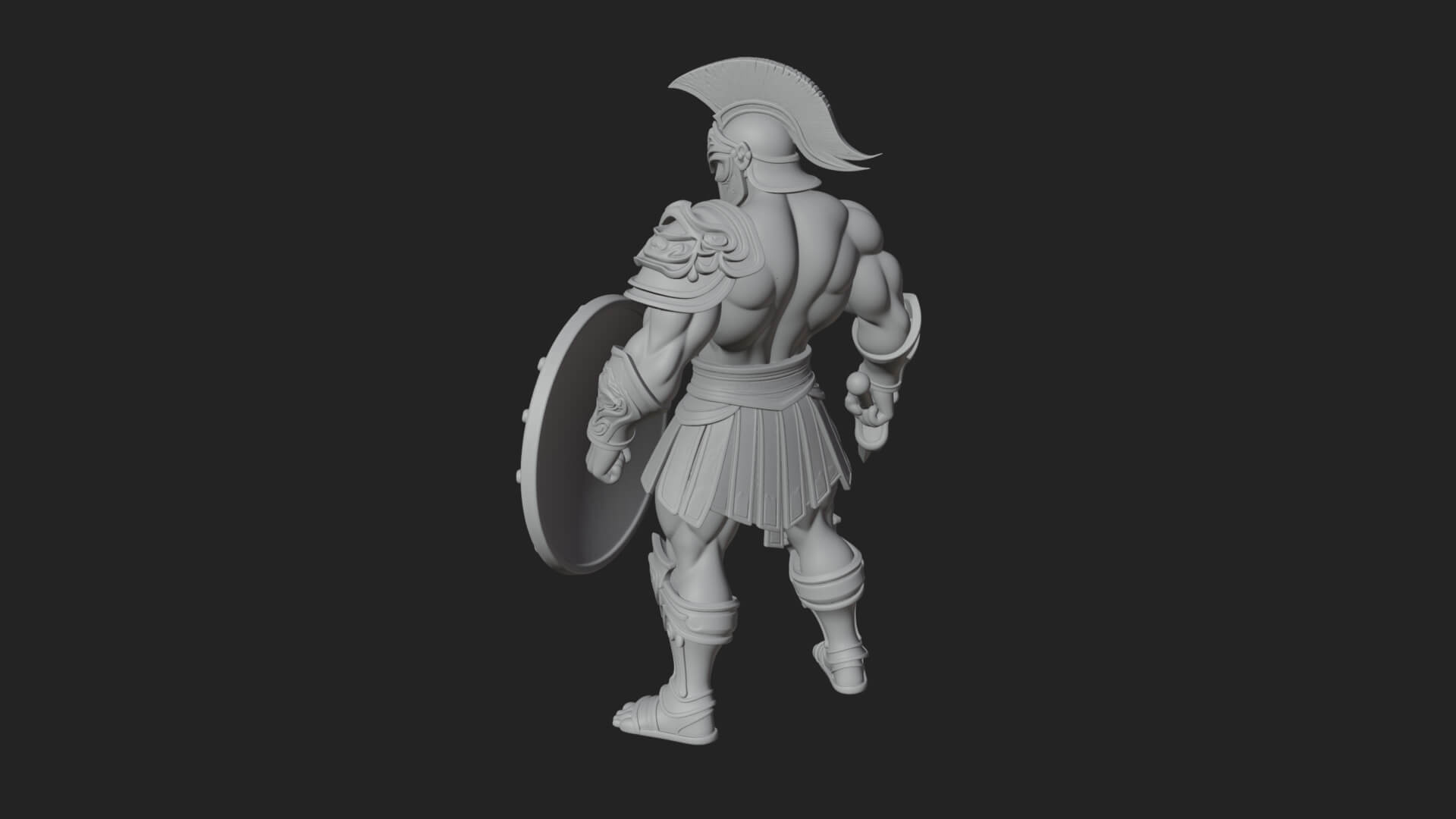 Greek Hoplite Warrior Statue Design 29 3D Print Model 3D Model