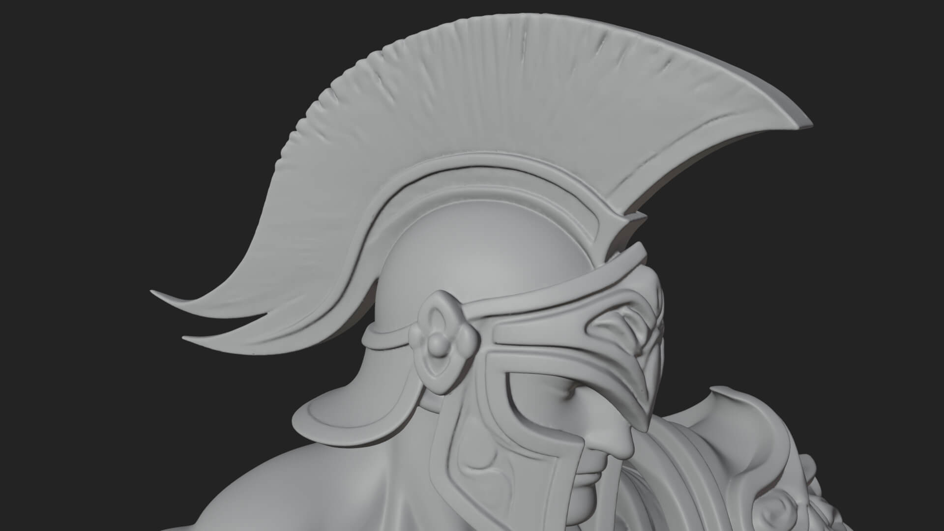 Greek Hoplite Warrior Statue Design 29 3D Print Model 3D Model