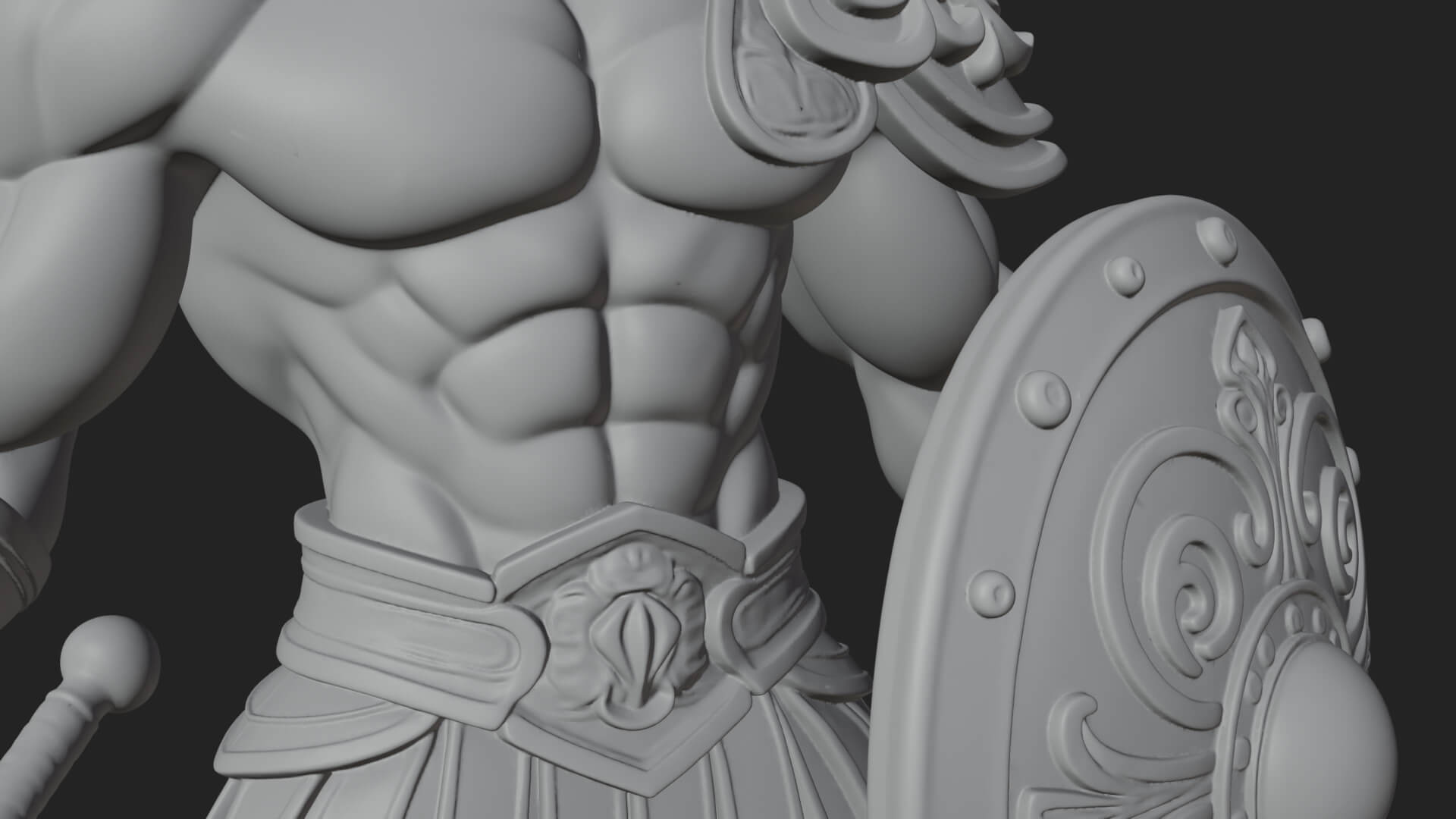 Greek Hoplite Warrior Statue Design 29 3D Print Model 3D Model