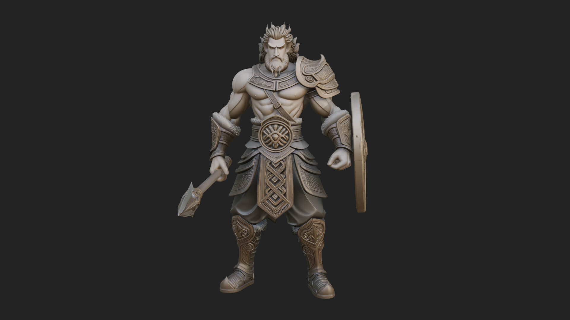 Greek Hoplite Warrior Statue Design 30 3D Print Model 3D Model