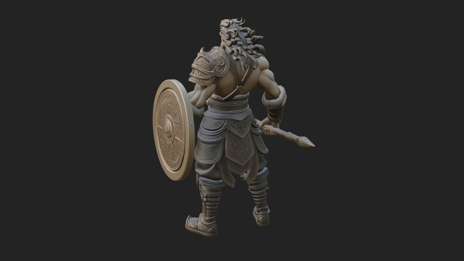 Greek Hoplite Warrior Statue Design 30 3D Print Model 3D Model
