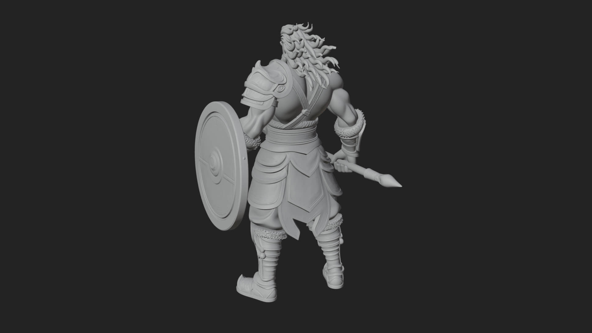 Greek Hoplite Warrior Statue Design 30 3D Print Model 3D Model