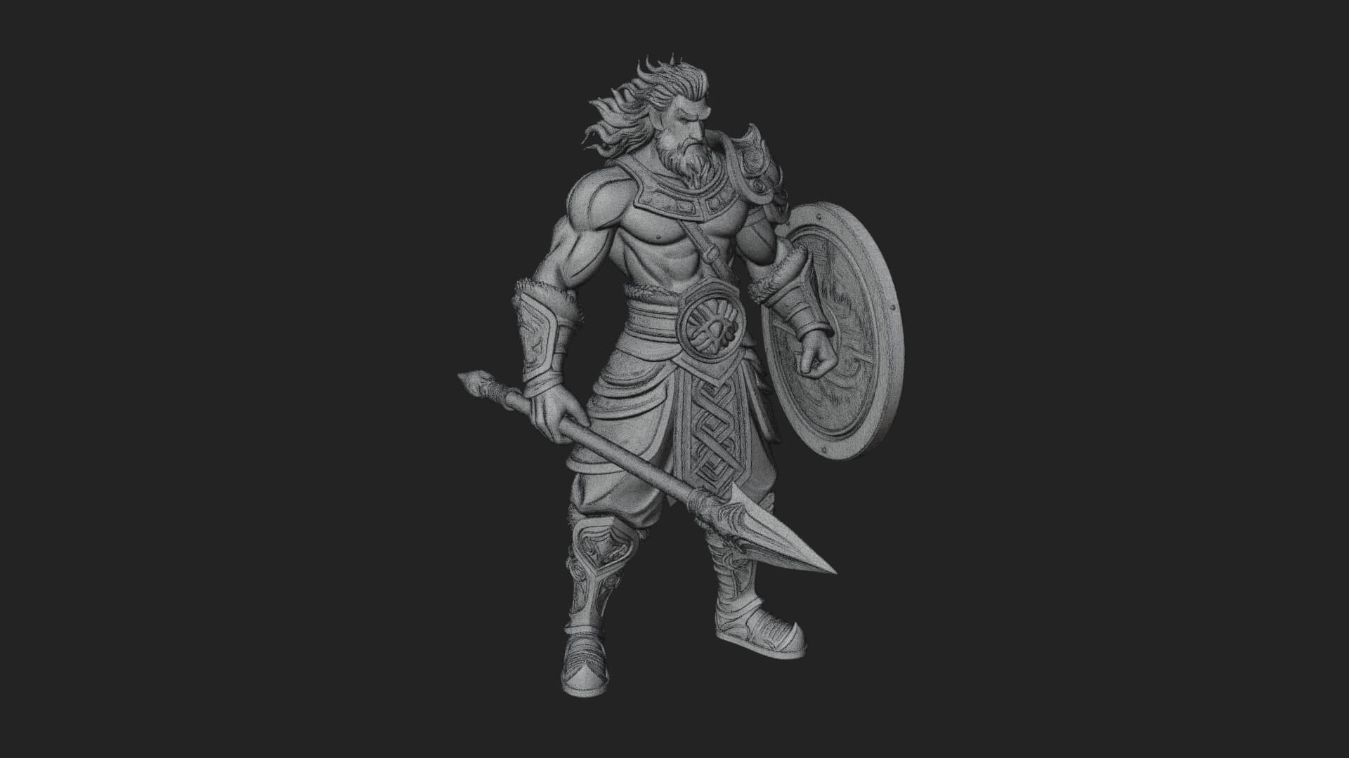 Greek Hoplite Warrior Statue Design 30 3D Print Model 3D Model