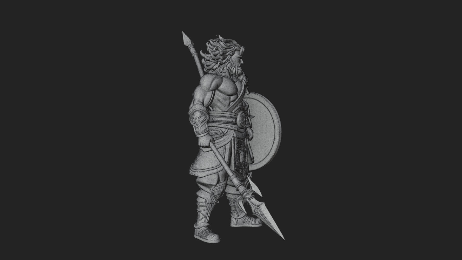 Greek Hoplite Warrior Statue Design 31 3D Print Model 3D Model