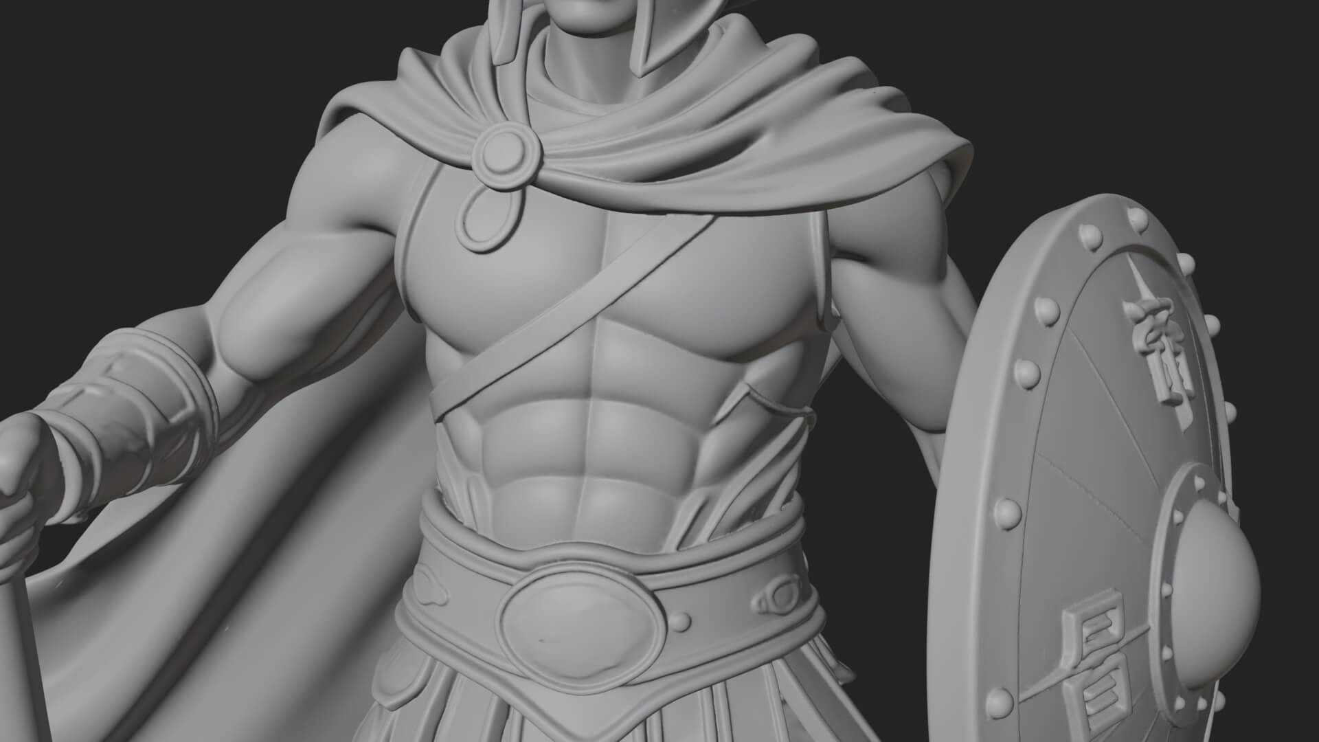 Greek Hoplite Warrior Statue Design 32 3D Print Model 3D Model