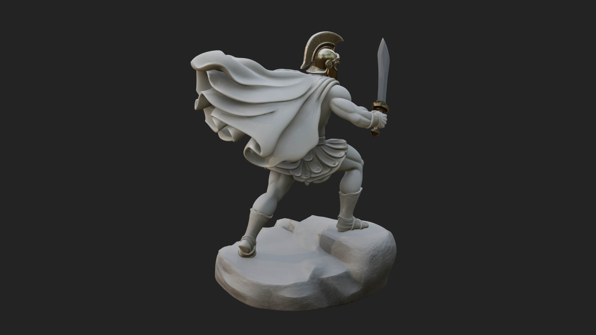 Greek Hoplite Warrior Statue Design 33 3D Print Model 3D Model