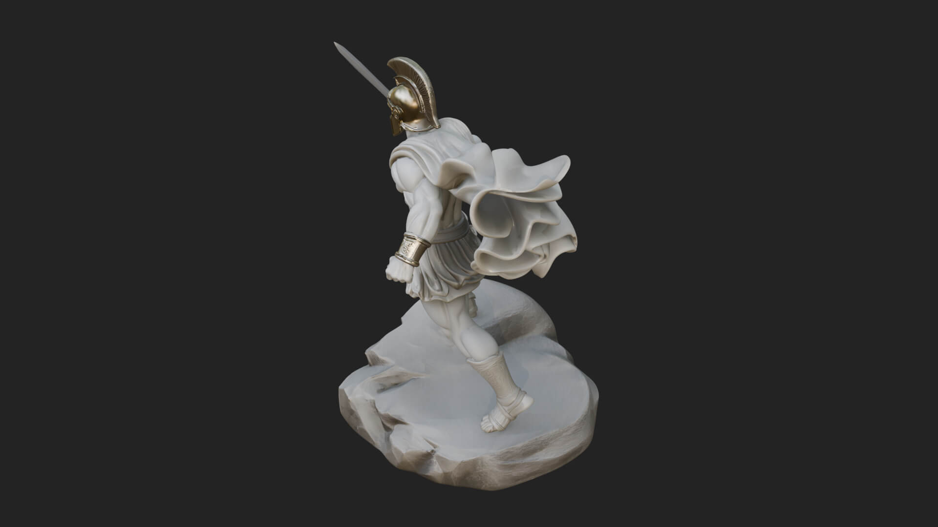Greek Hoplite Warrior Statue Design 33 3D Print Model 3D Model