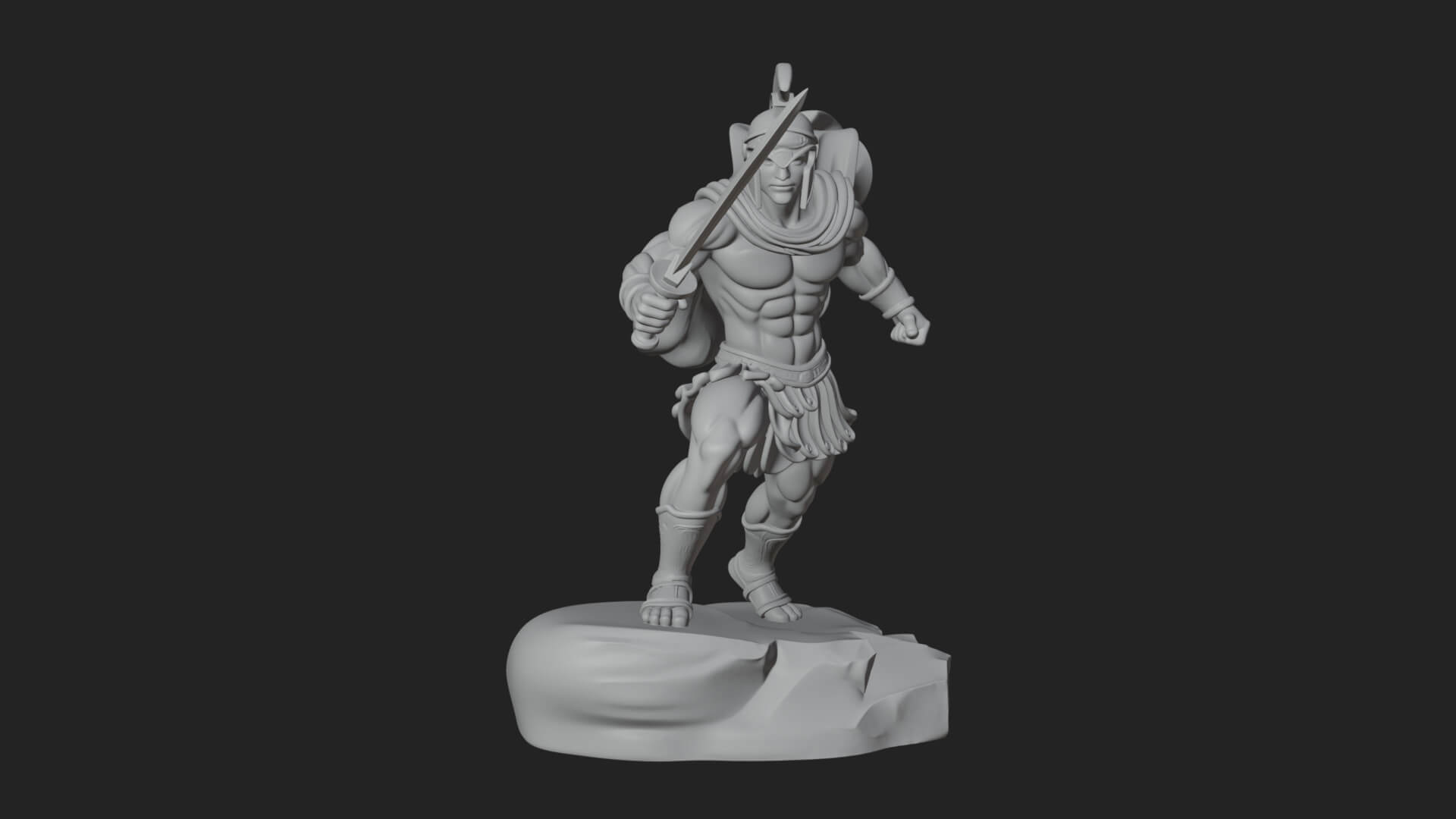 Greek Hoplite Warrior Statue Design 33 3D Print Model 3D Model