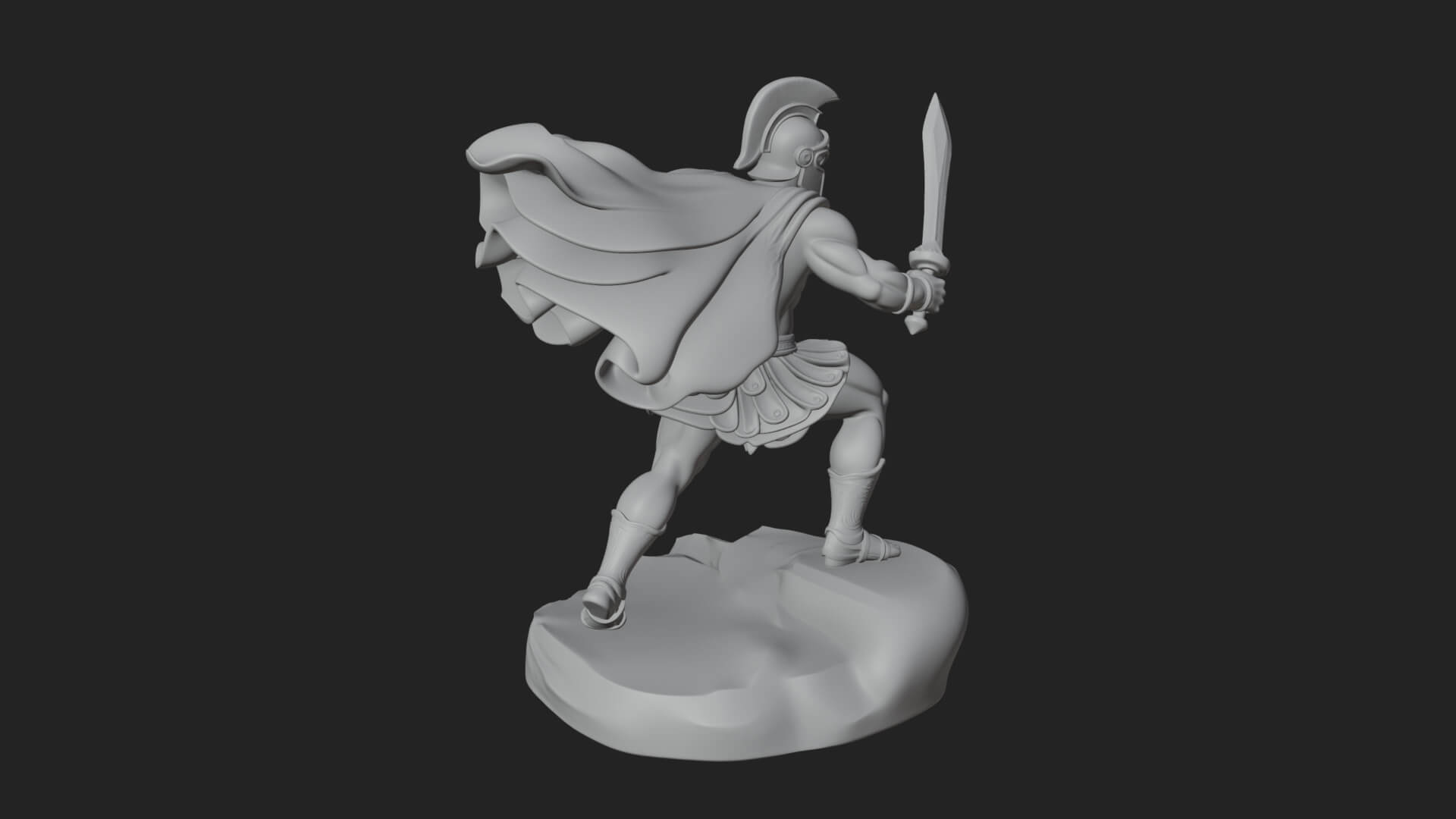 Greek Hoplite Warrior Statue Design 33 3D Print Model 3D Model