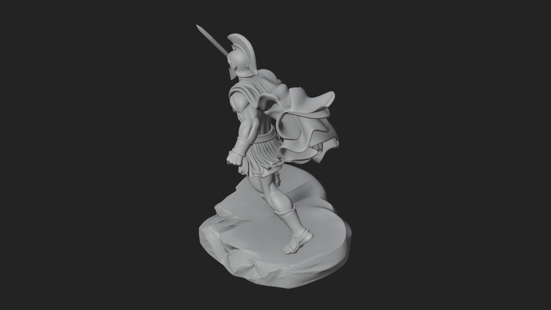 Greek Hoplite Warrior Statue Design 33 3D Print Model 3D Model