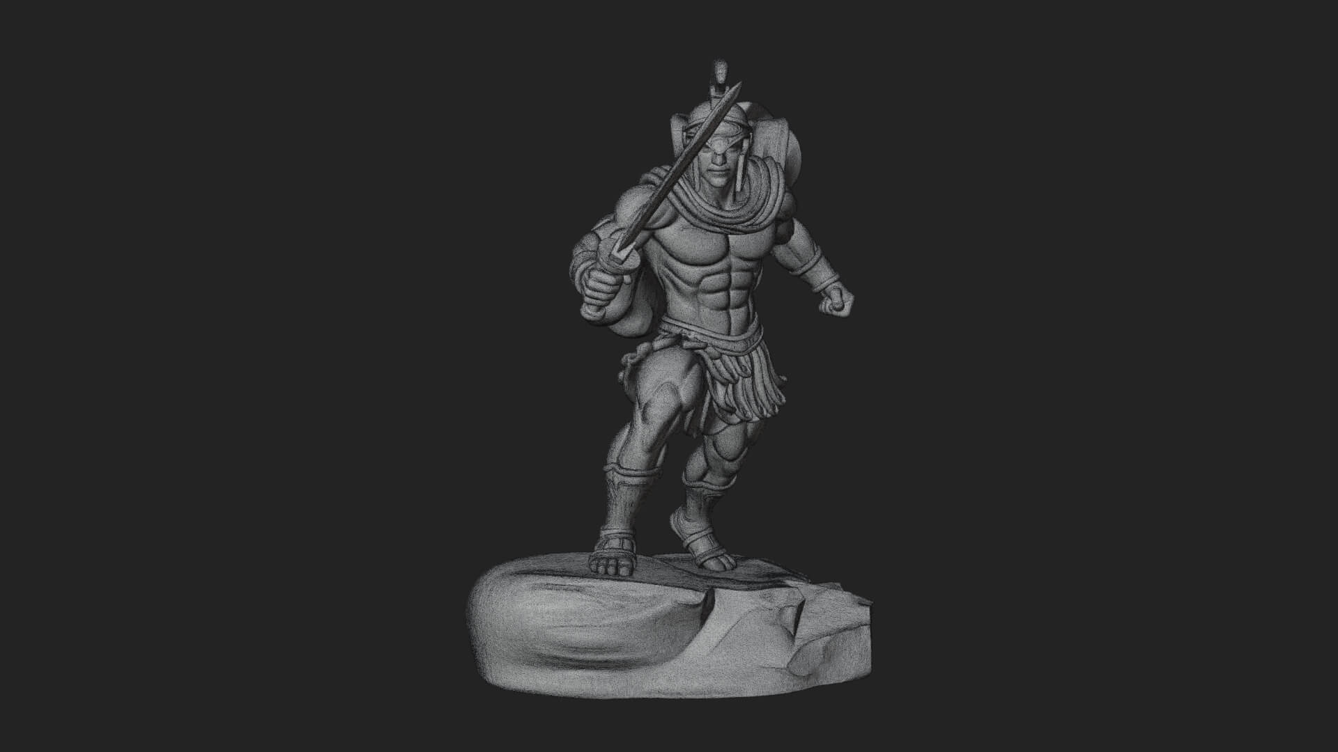 Greek Hoplite Warrior Statue Design 33 3D Print Model 3D Model