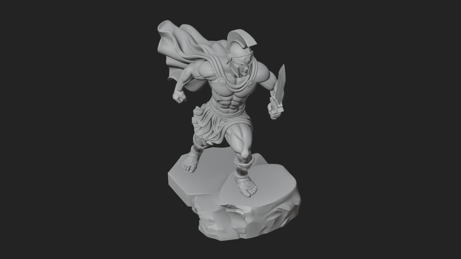 Greek Hoplite Warrior Statue Design 34 3D Print Model 3D Model