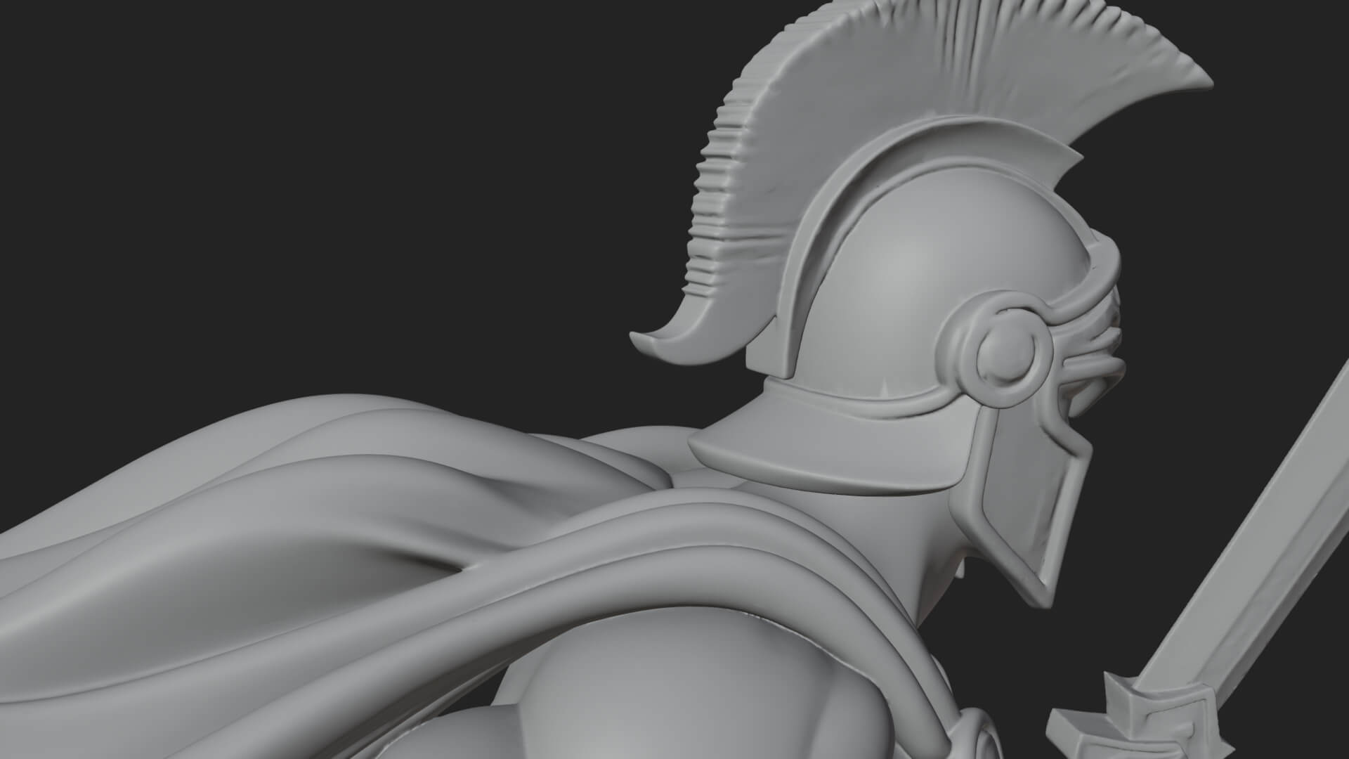Greek Hoplite Warrior Statue Design 34 3D Print Model 3D Model