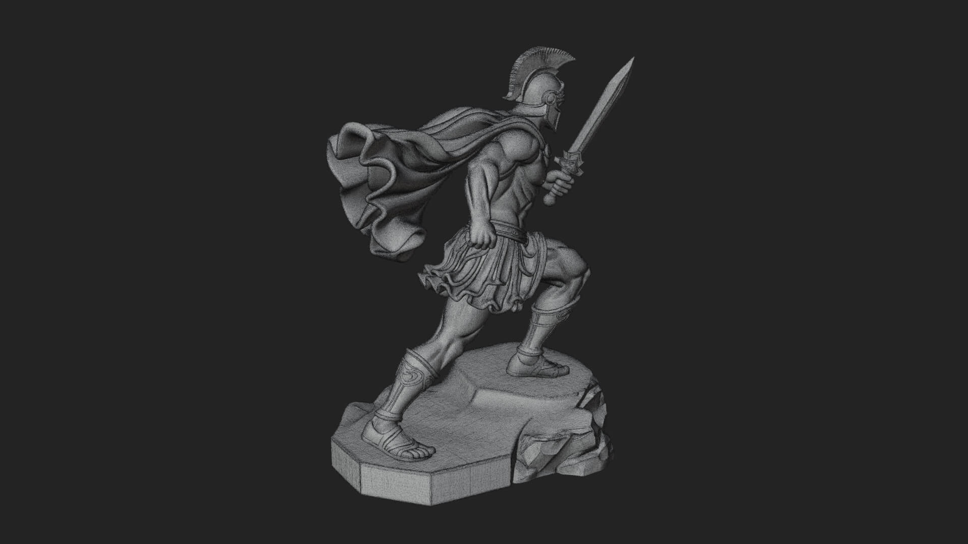 Greek Hoplite Warrior Statue Design 34 3D Print Model 3D Model