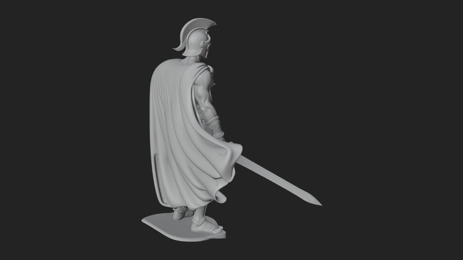 Greek Hoplite Warrior Statue Design 35 3D Print Model 3D Model