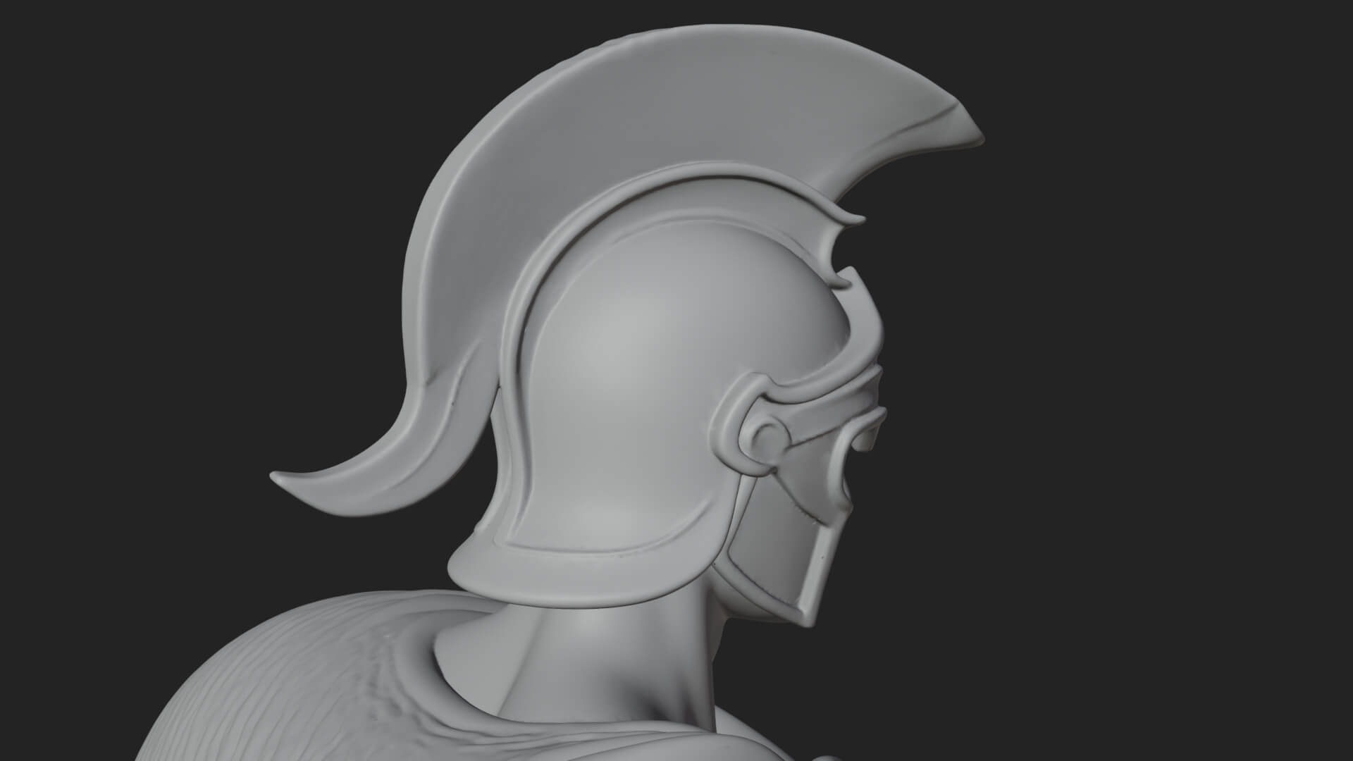Greek Hoplite Warrior Statue Design 35 3D Print Model 3D Model