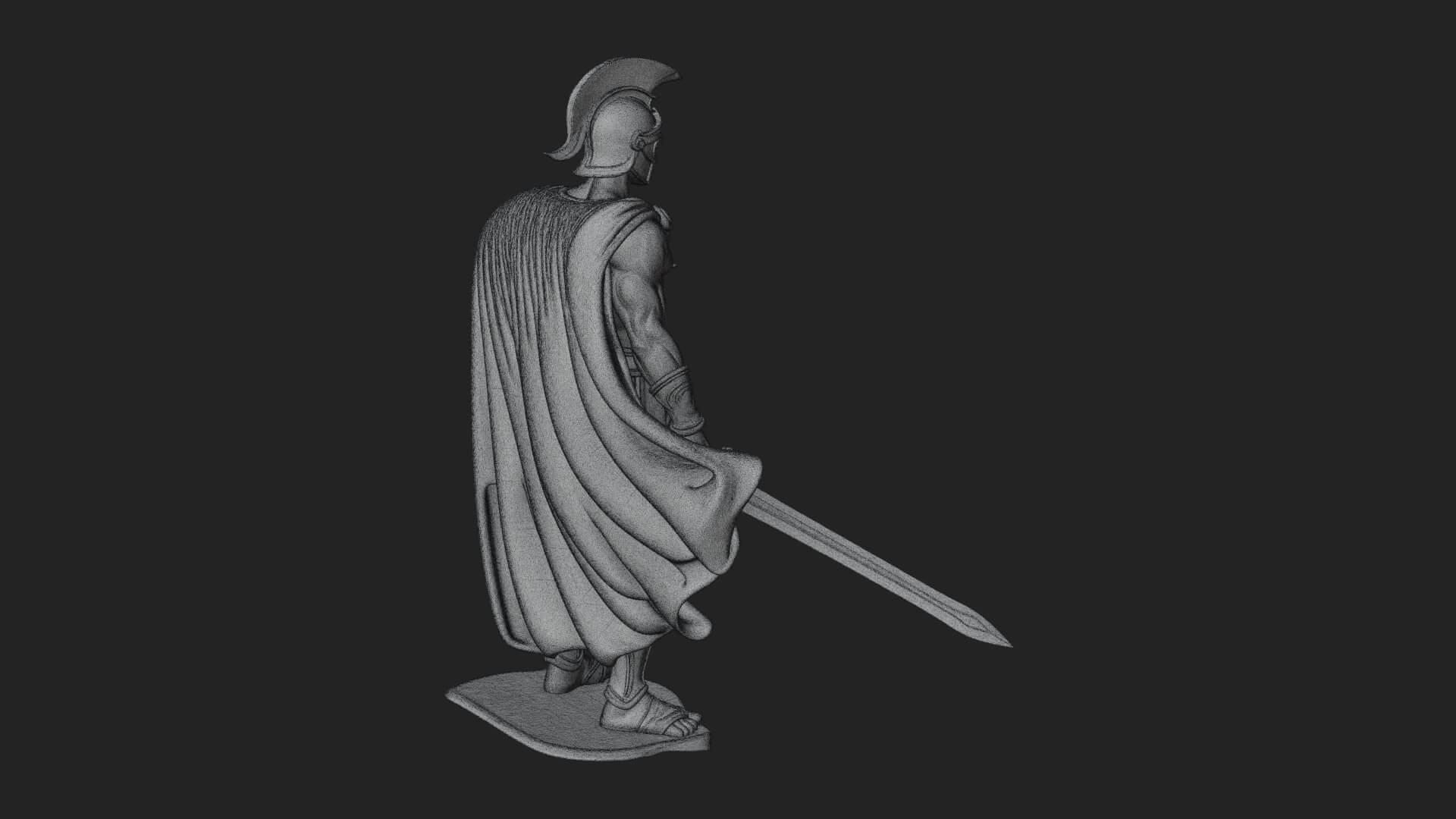 Greek Hoplite Warrior Statue Design 35 3D Print Model 3D Model