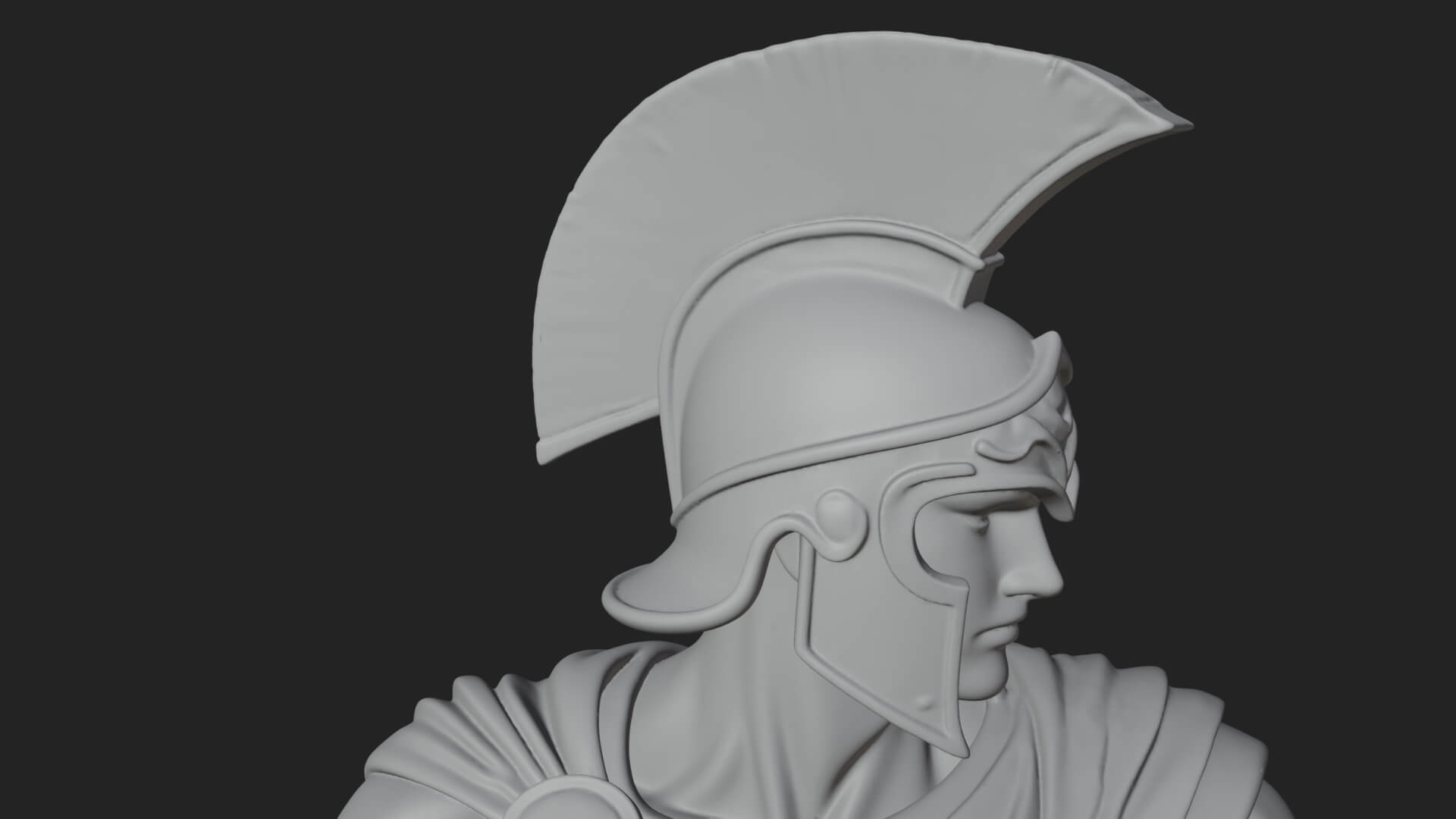 Greek Hoplite Warrior Statue Design 36 3D Print Model 3D Model