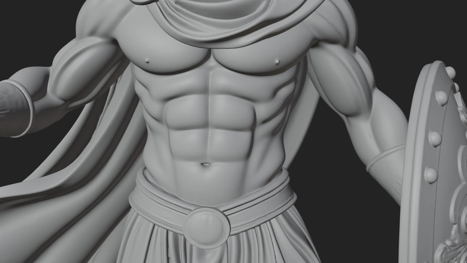 Greek Hoplite Warrior Statue Design 36 3D Print Model 3D Model