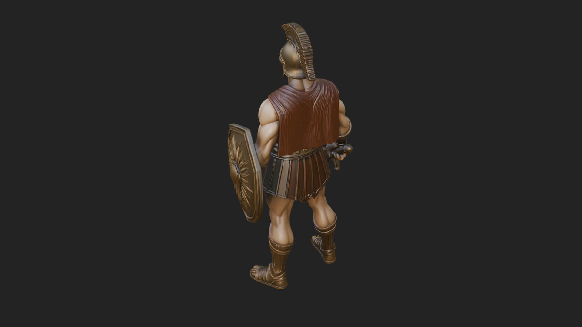 Greek Hoplite Warrior Statue Design 37 3D Print Model 3D Model