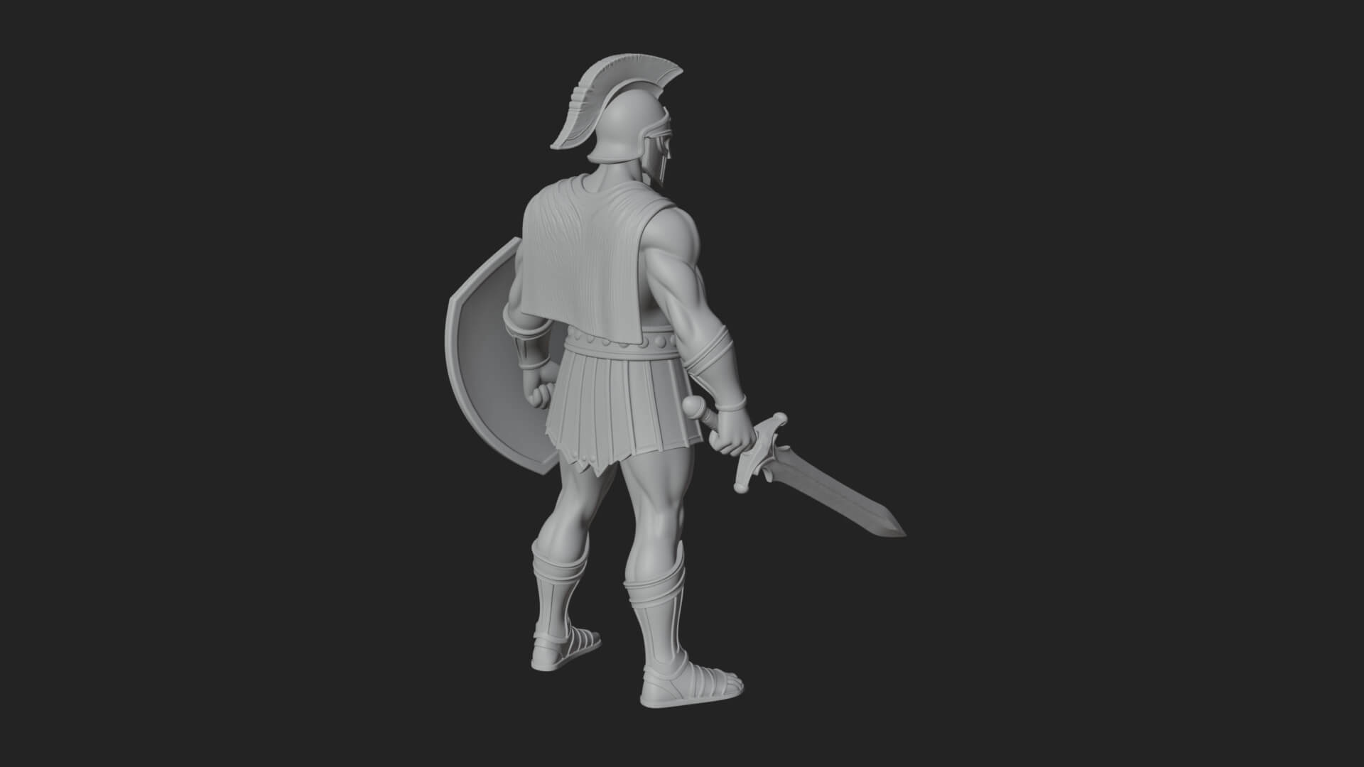Greek Hoplite Warrior Statue Design 37 3D Print Model 3D Model