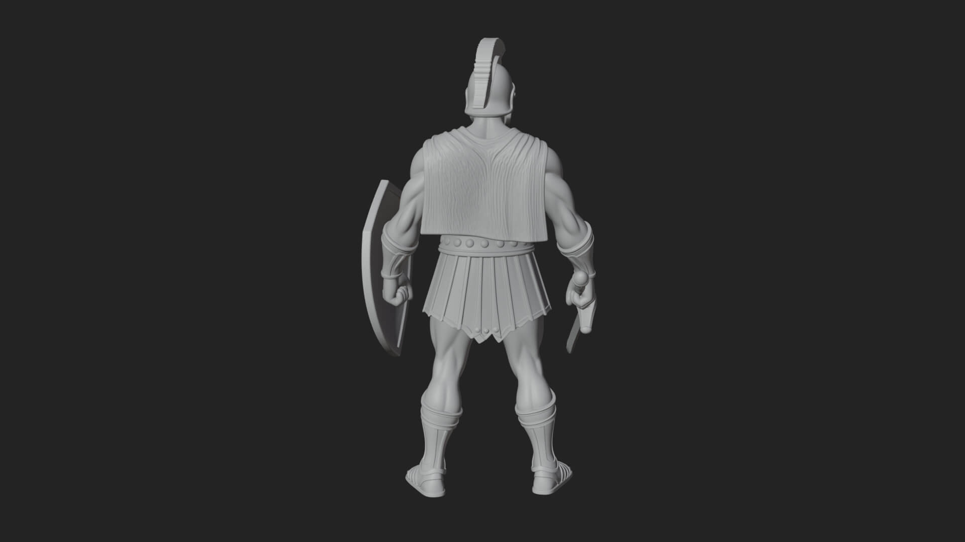 Greek Hoplite Warrior Statue Design 37 3D Print Model 3D Model