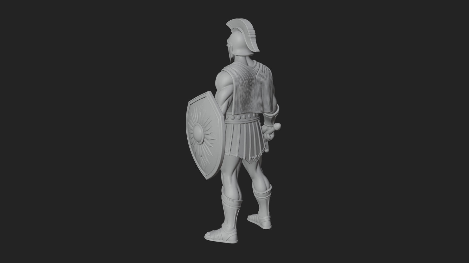 Greek Hoplite Warrior Statue Design 37 3D Print Model 3D Model