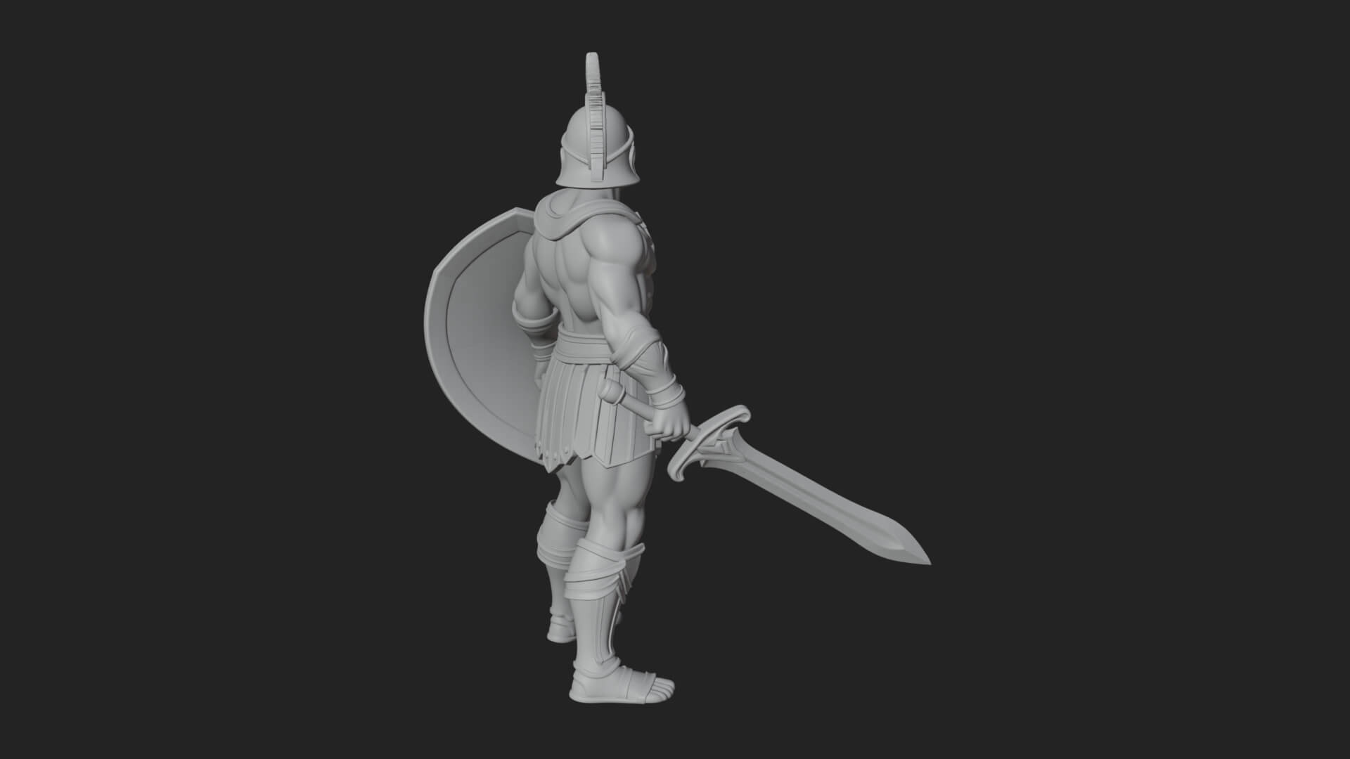 Greek Hoplite Warrior Statue Design 38 3D Print Model 3D Model