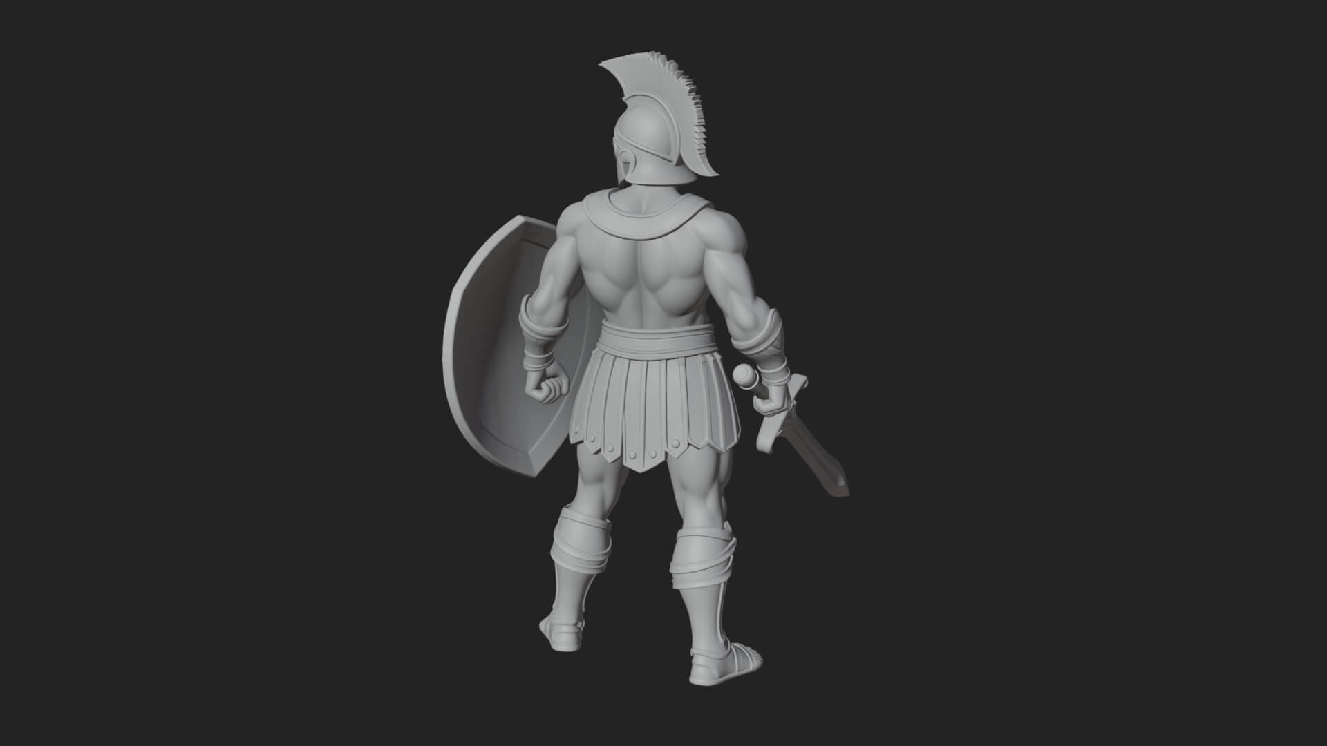 Greek Hoplite Warrior Statue Design 38 3D Print Model 3D Model