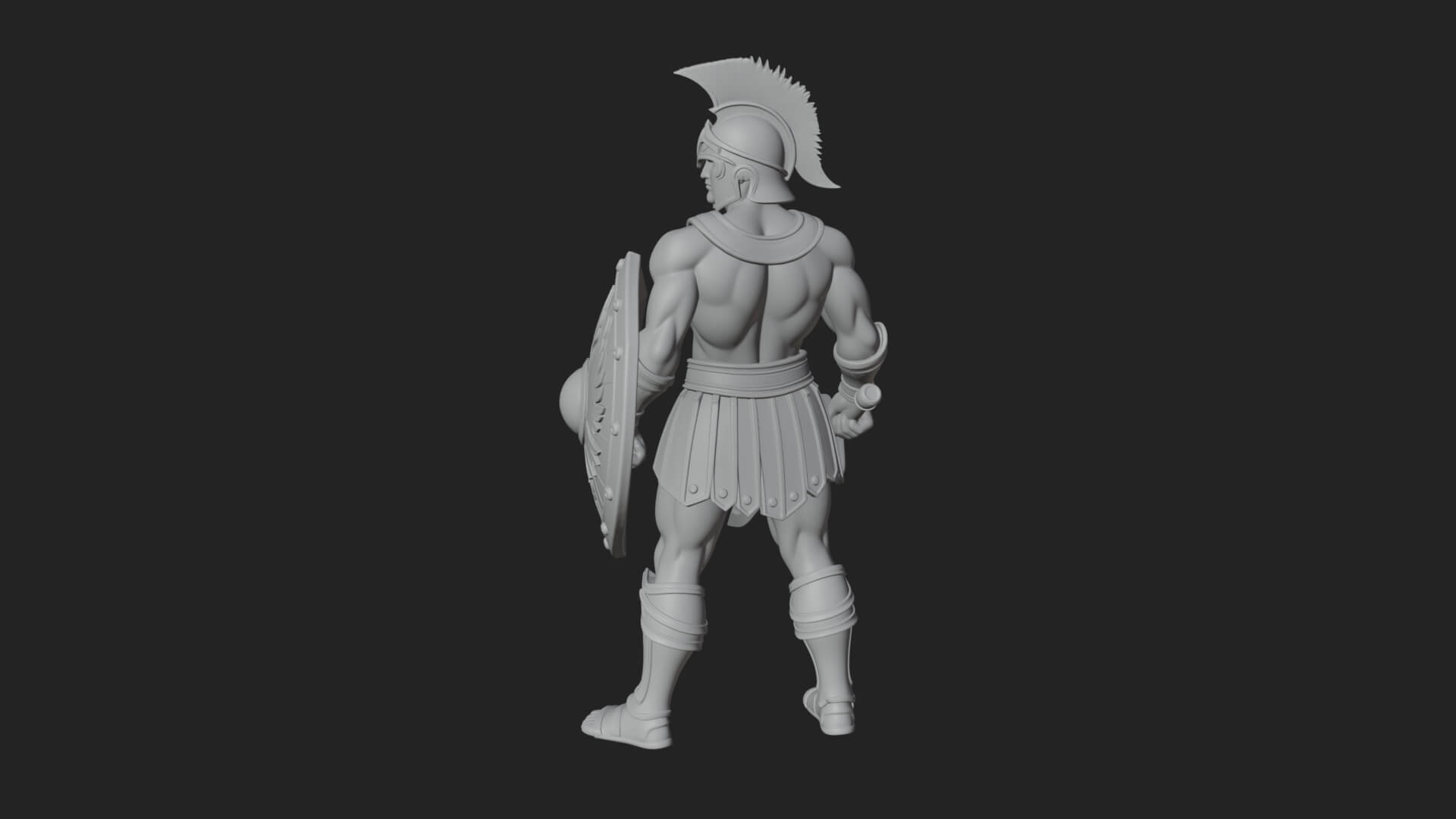 Greek Hoplite Warrior Statue Design 38 3D Print Model 3D Model