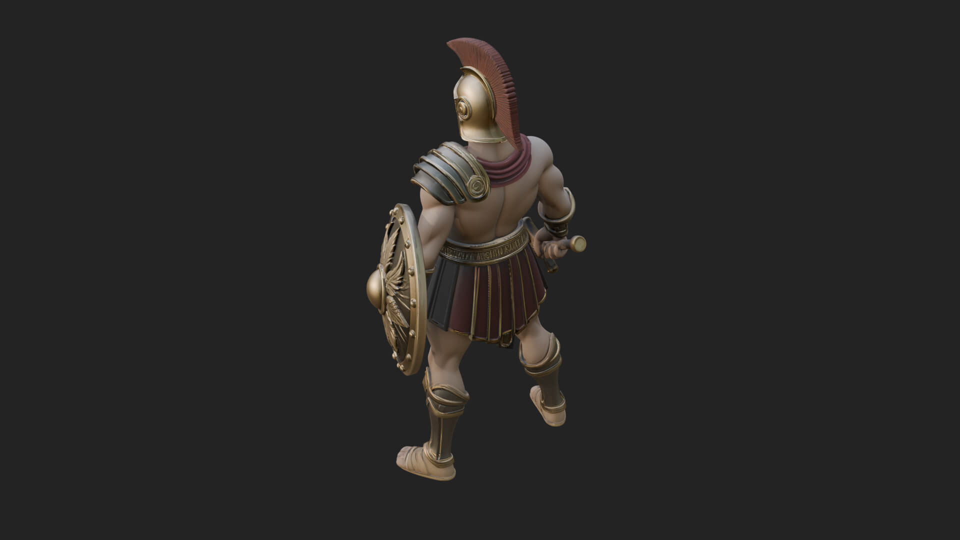 Greek Hoplite Warrior Statue Design 39 3D Print Model 3D Model