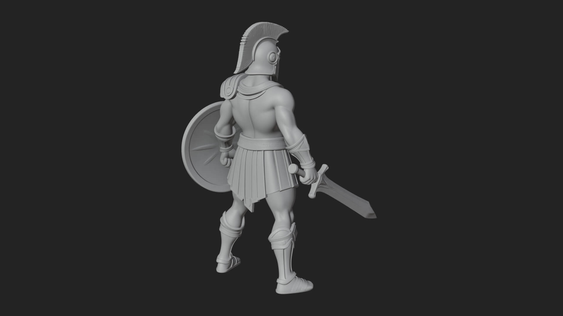 Greek Hoplite Warrior Statue Design 39 3D Print Model 3D Model