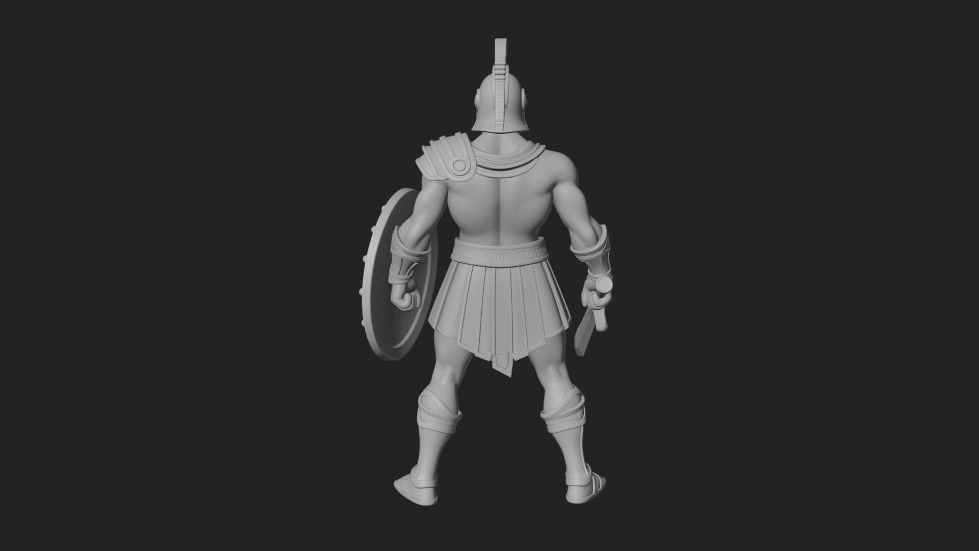 Greek Hoplite Warrior Statue Design 39 3D Print Model 3D Model