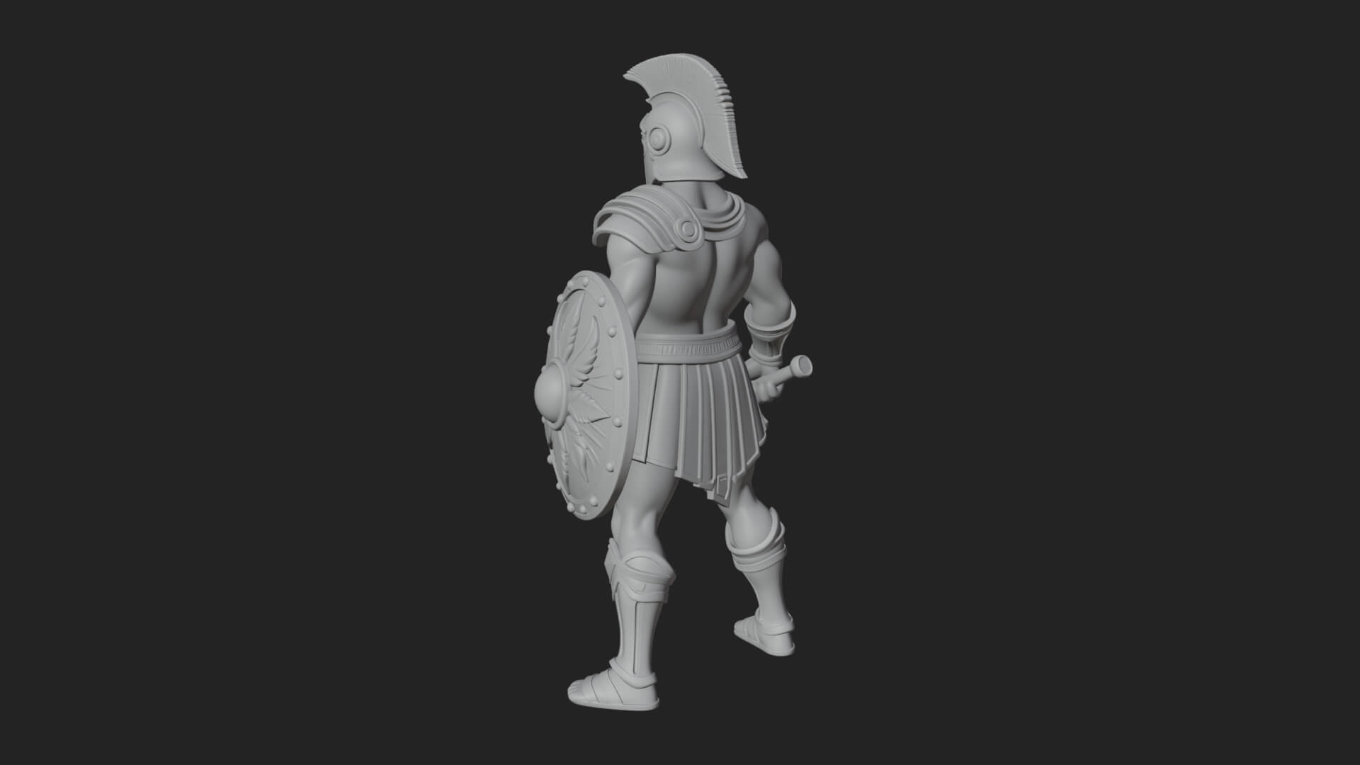 Greek Hoplite Warrior Statue Design 39 3D Print Model 3D Model