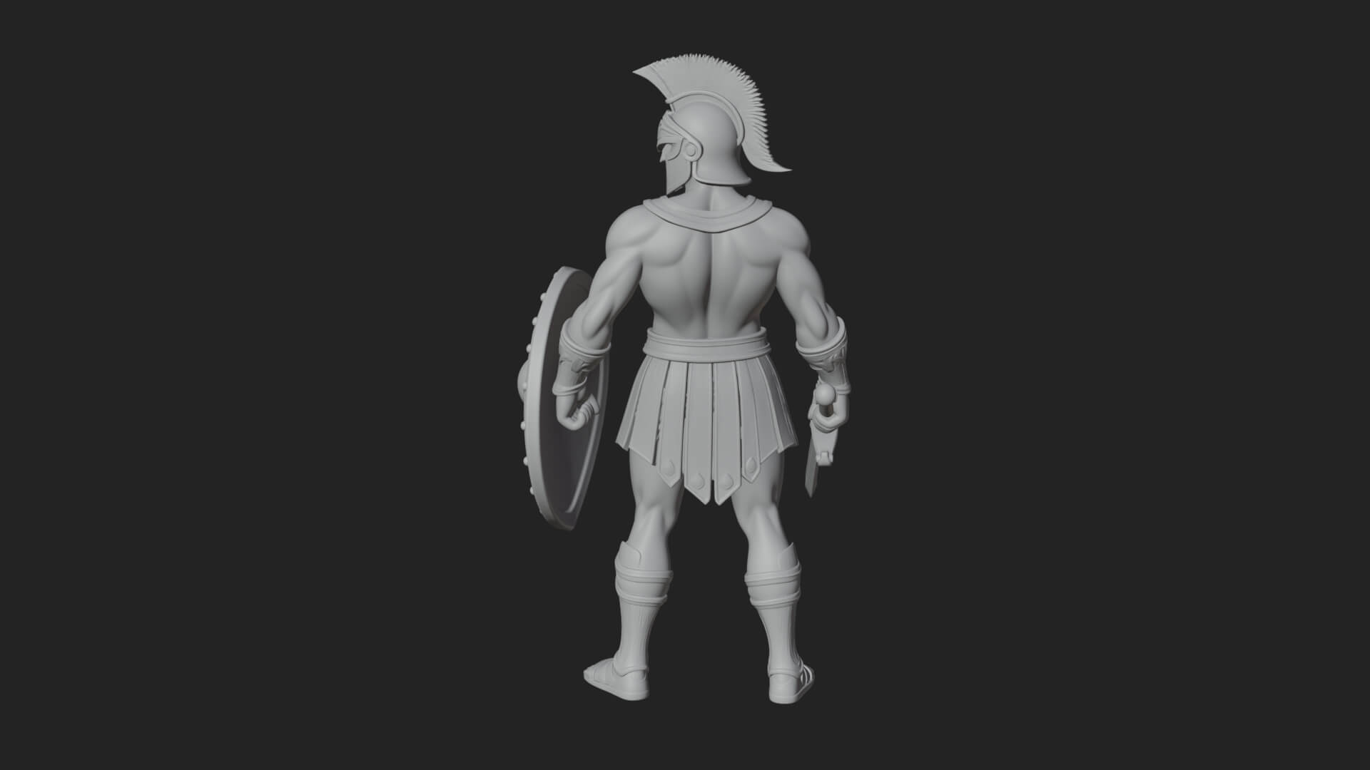 Greek Hoplite Warrior Statue Design 40 3D Print Model 3D Model