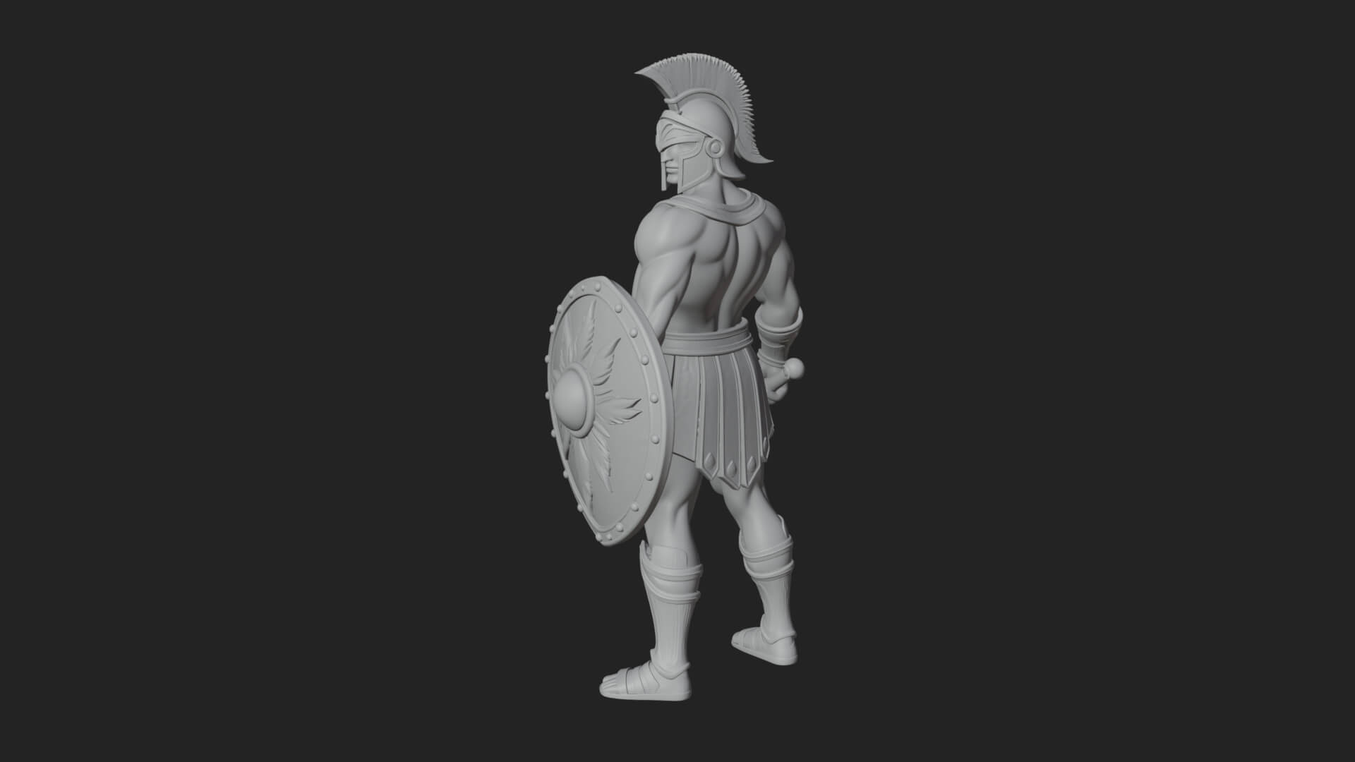 Greek Hoplite Warrior Statue Design 40 3D Print Model 3D Model