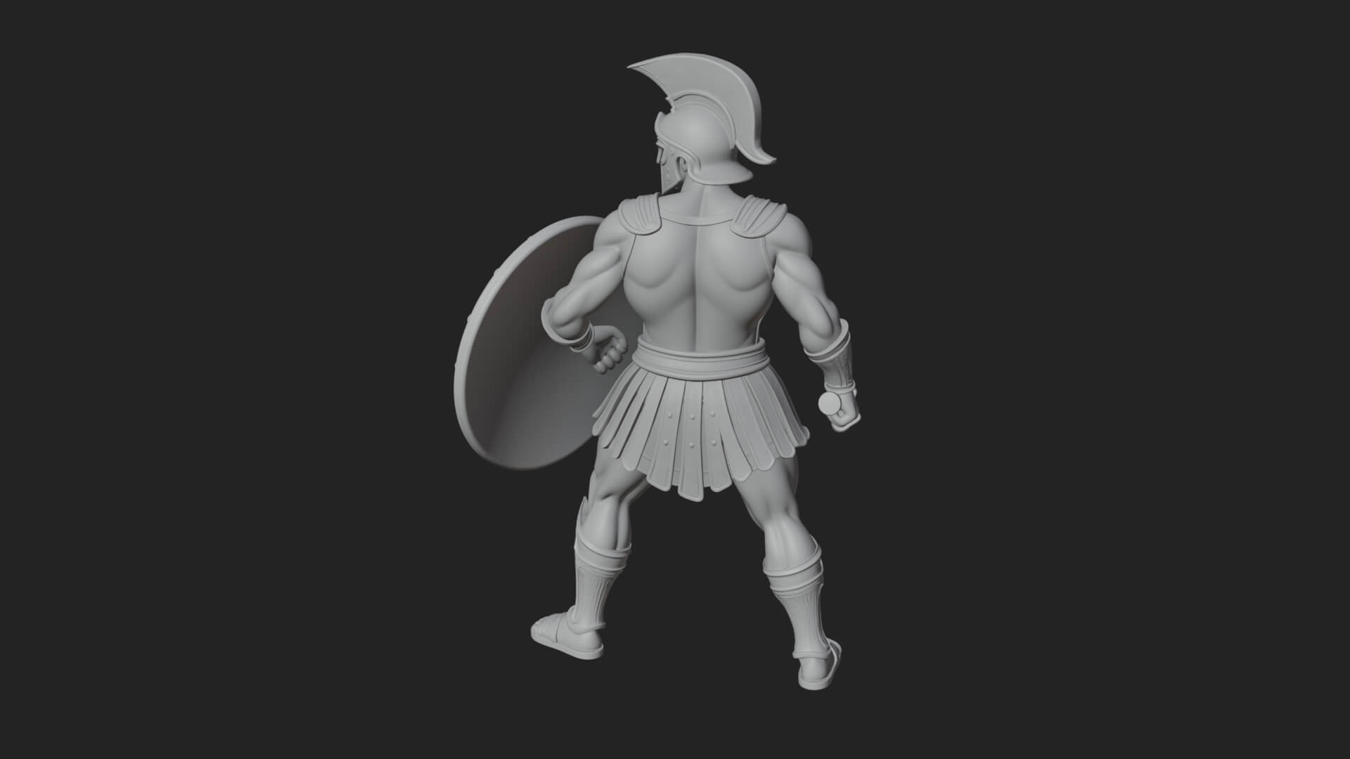 Greek Hoplite Warrior Statue Design 41 3D Print Model 3D Model