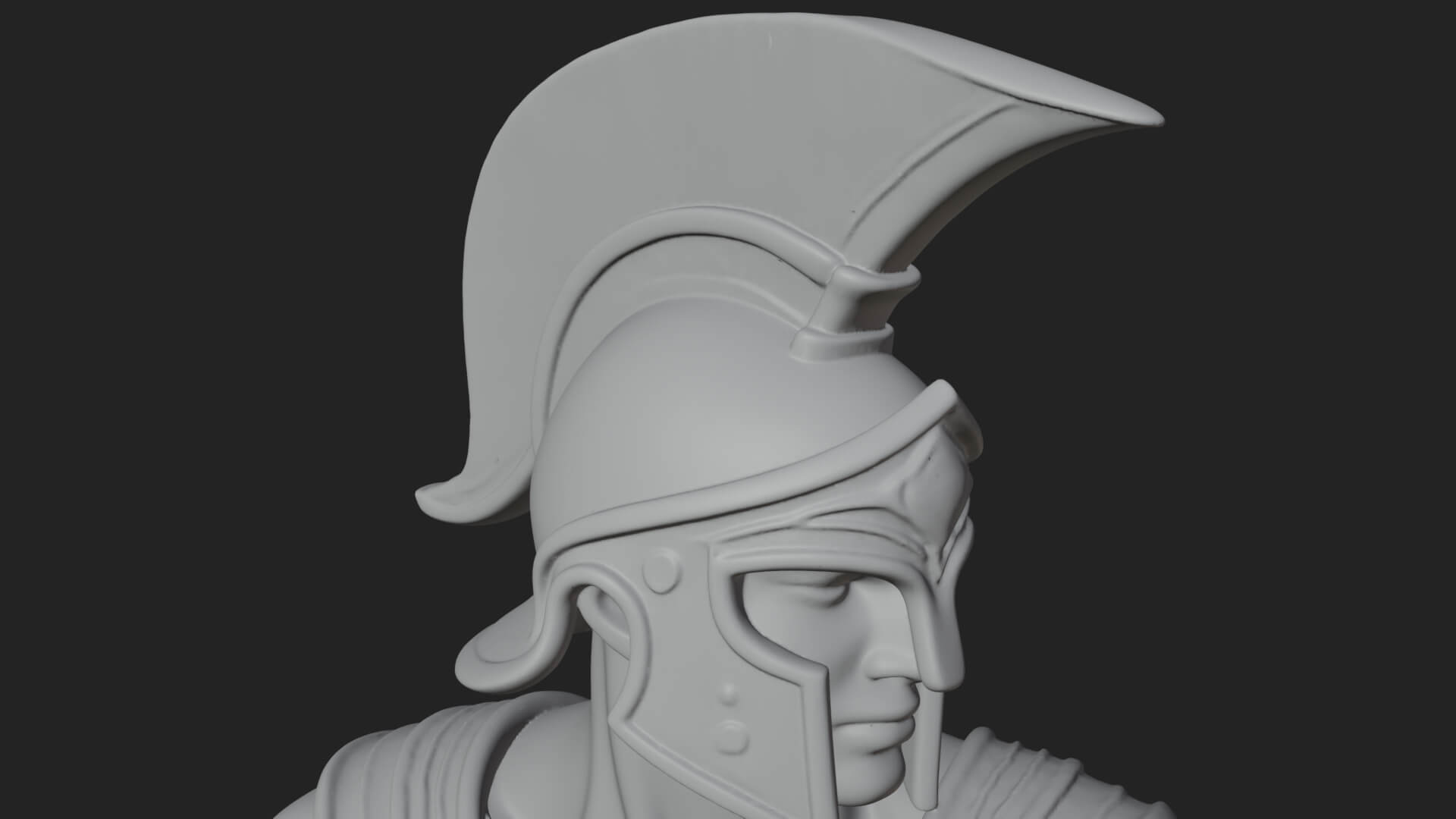 Greek Hoplite Warrior Statue Design 41 3D Print Model 3D Model