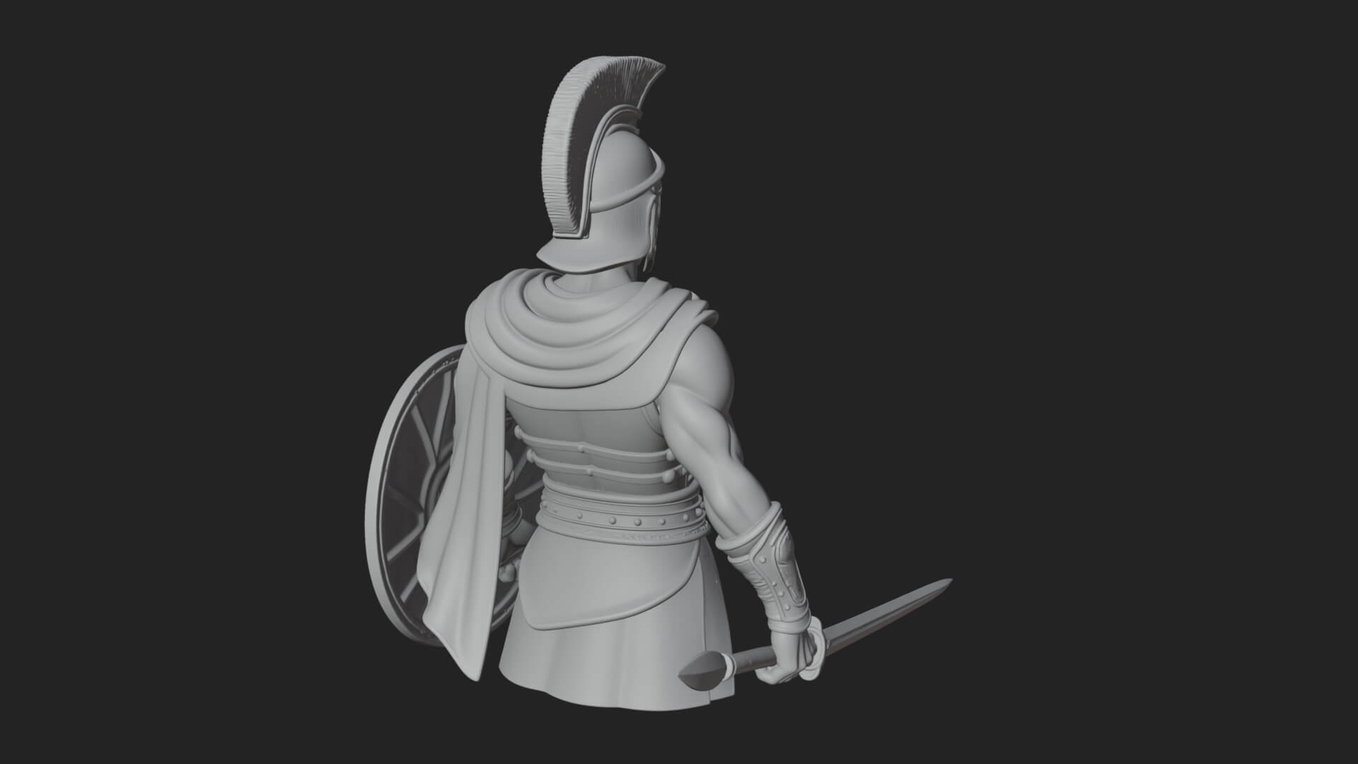 Greek Hoplite Warrior Statue Design 42 3D Print Model 3D Model