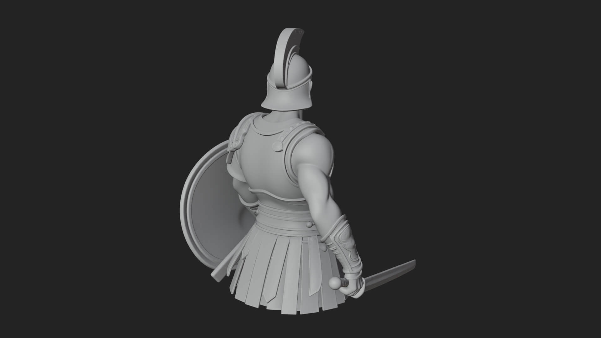 Greek Hoplite Warrior Statue Design 43 3D Print Model 3D Model