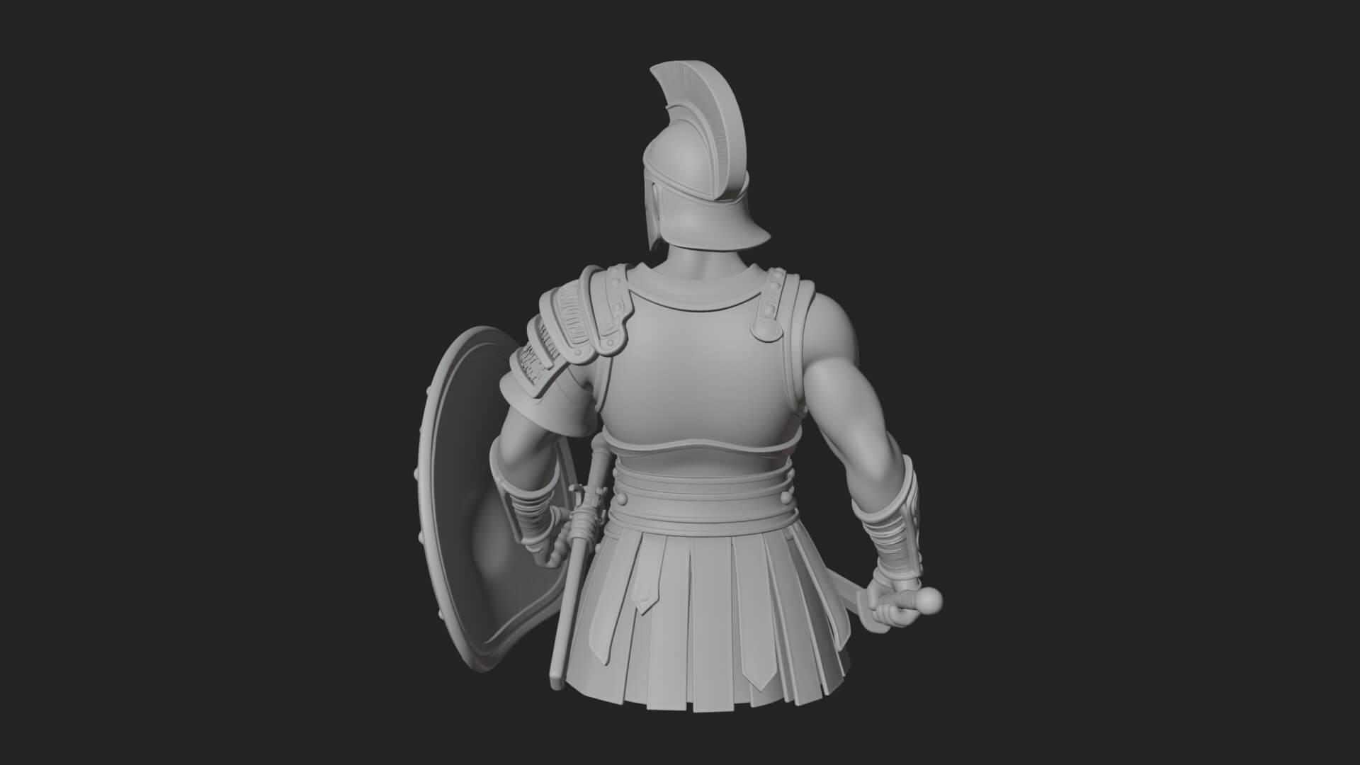 Greek Hoplite Warrior Statue Design 43 3D Print Model 3D Model