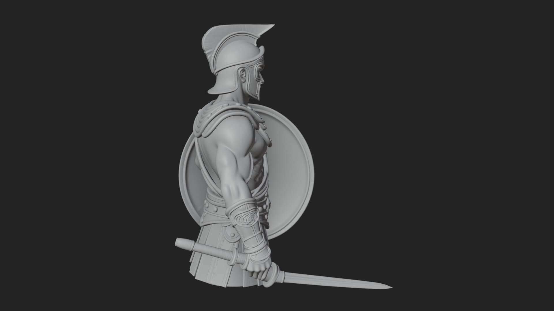 Greek Hoplite Warrior Statue Design 44 3D Print Model 3D Model