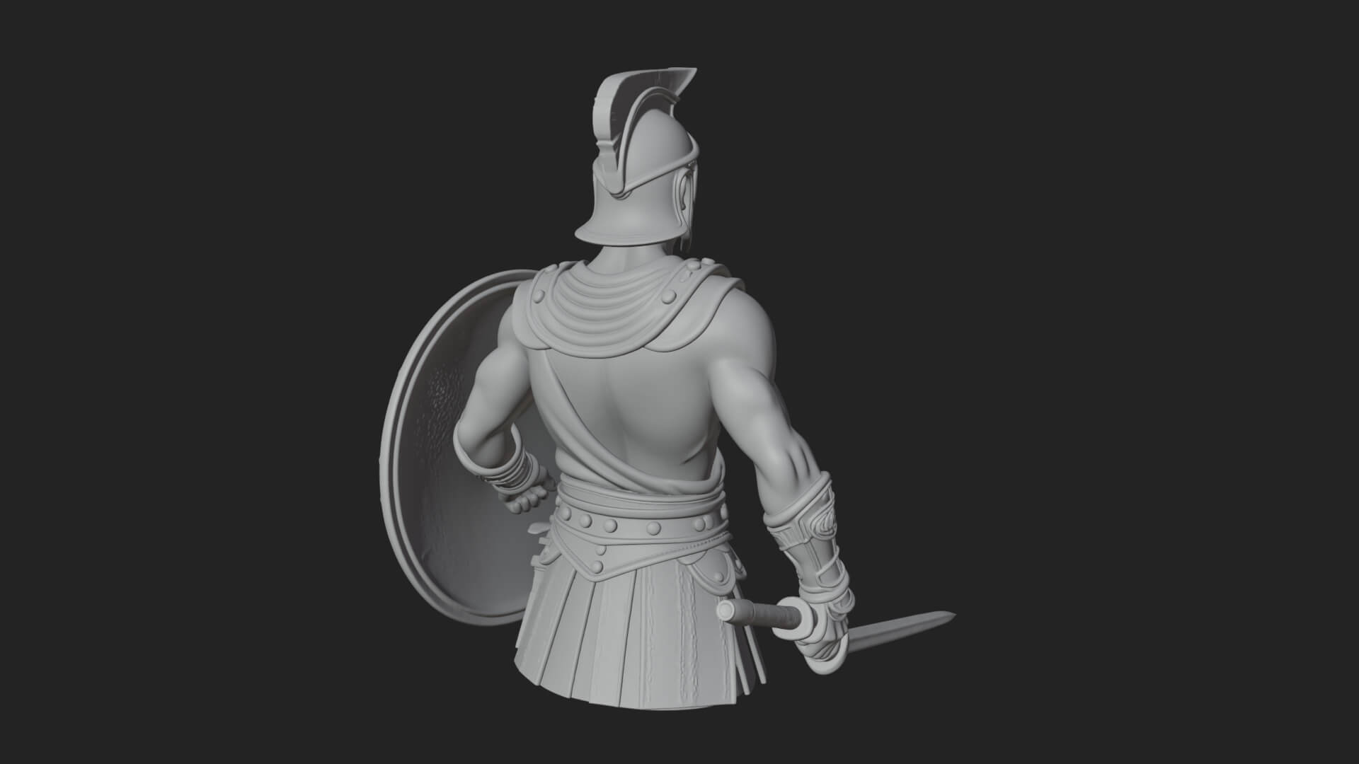 Greek Hoplite Warrior Statue Design 44 3D Print Model 3D Model