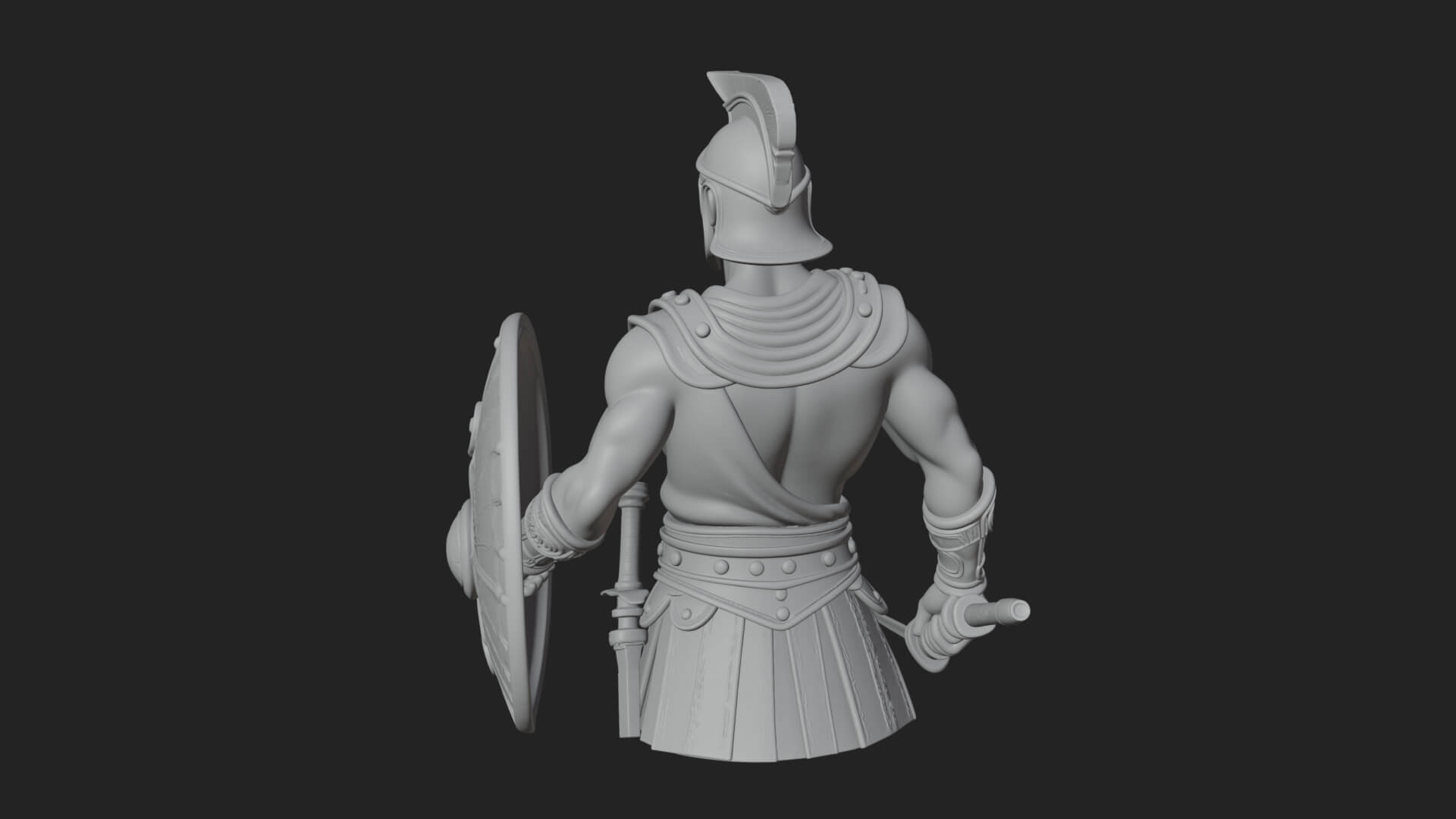 Greek Hoplite Warrior Statue Design 44 3D Print Model 3D Model