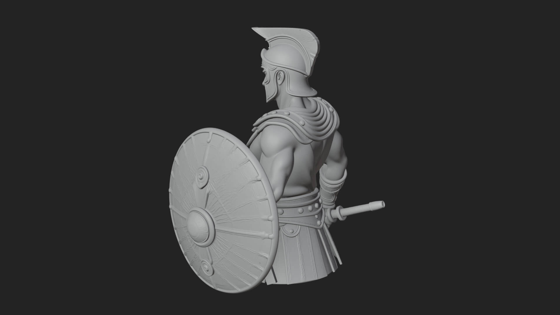 Greek Hoplite Warrior Statue Design 44 3D Print Model 3D Model