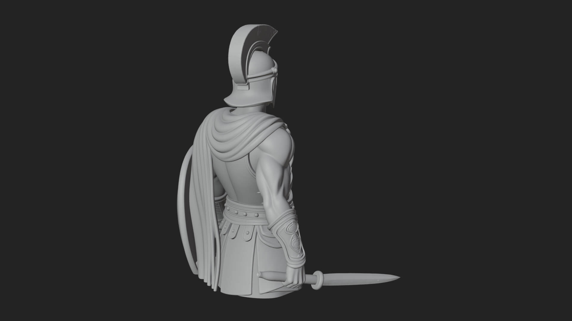 Greek Hoplite Warrior Statue Design 45 3D Print Model 3D Model