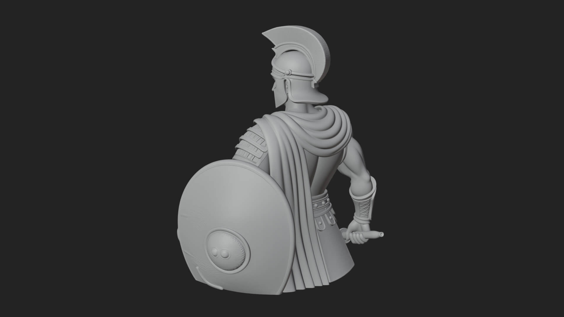 Greek Hoplite Warrior Statue Design 45 3D Print Model 3D Model